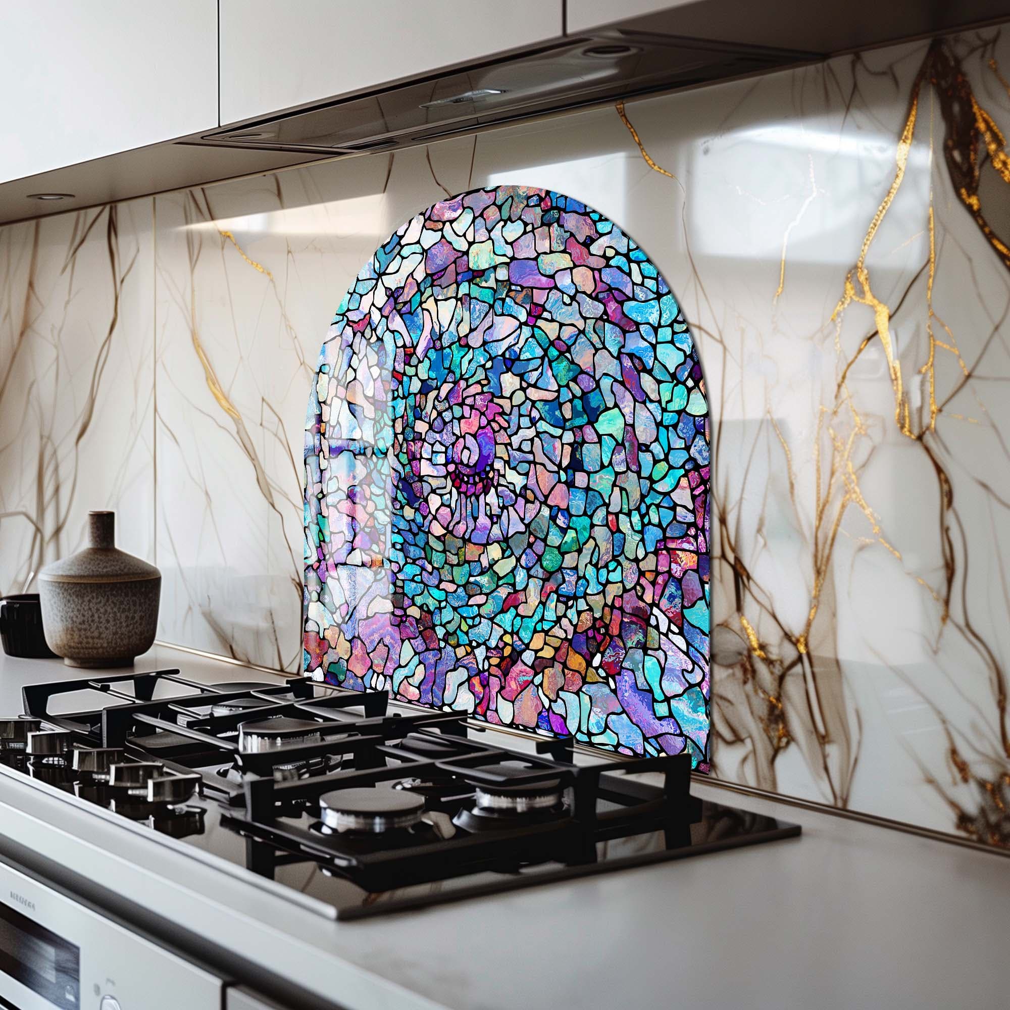 Artronauts Glass Print Ocean Mosaic - Glass Splashback