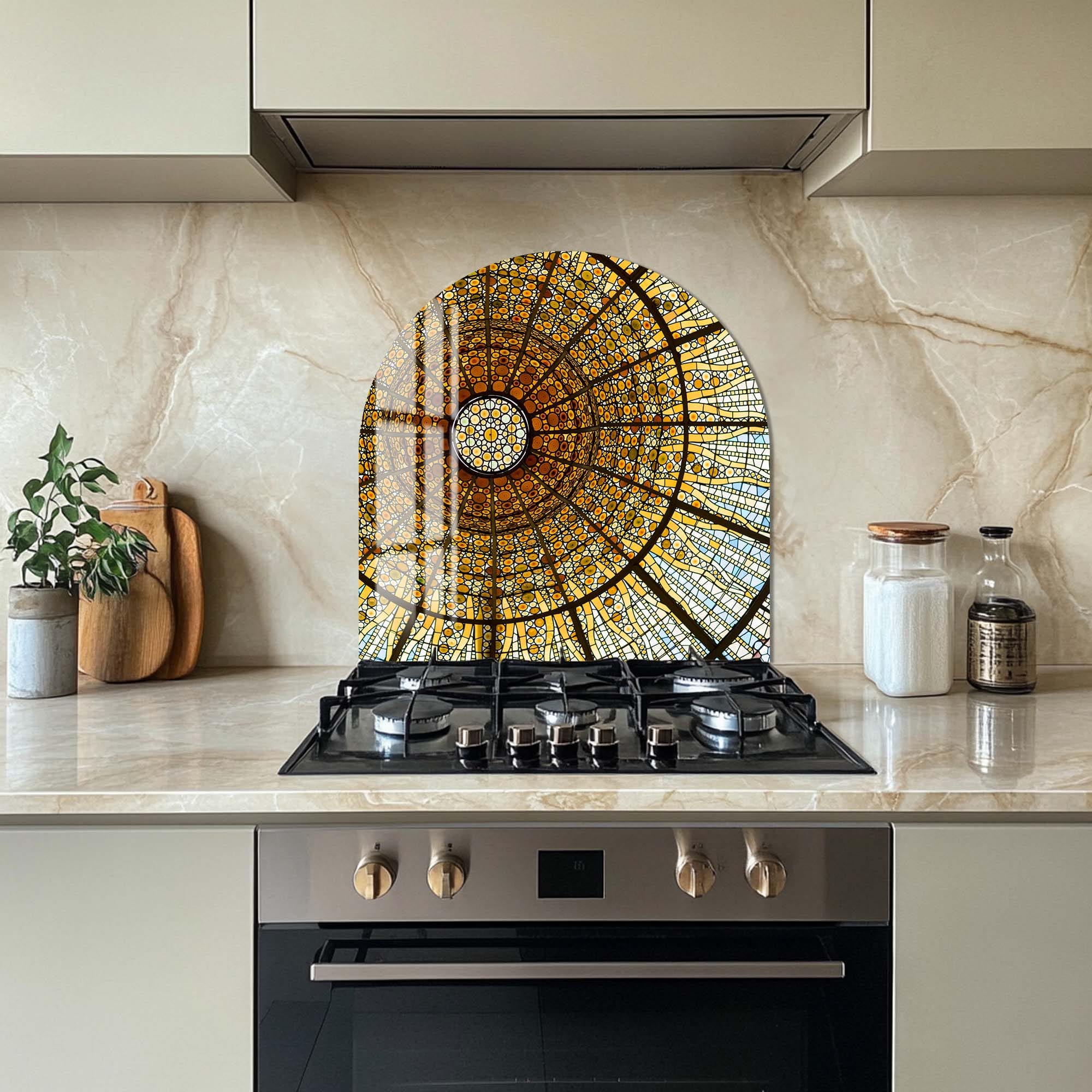 Artronauts Glass Print Golden Dome - Glass Splashback