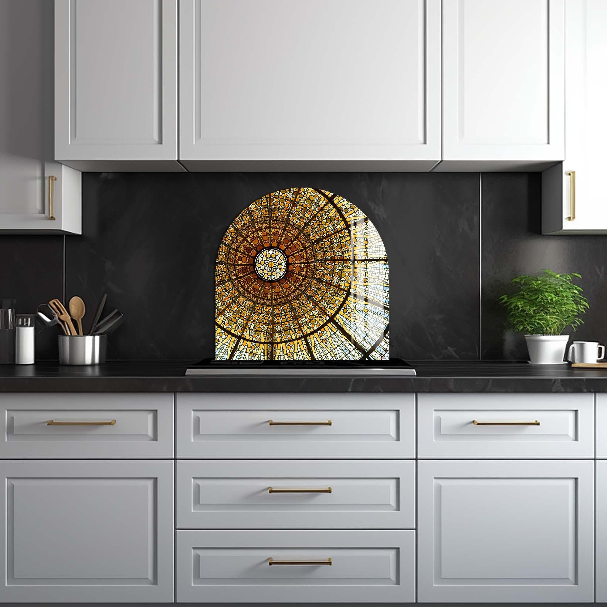 Artronauts Glass Print Golden Dome - Glass Splashback