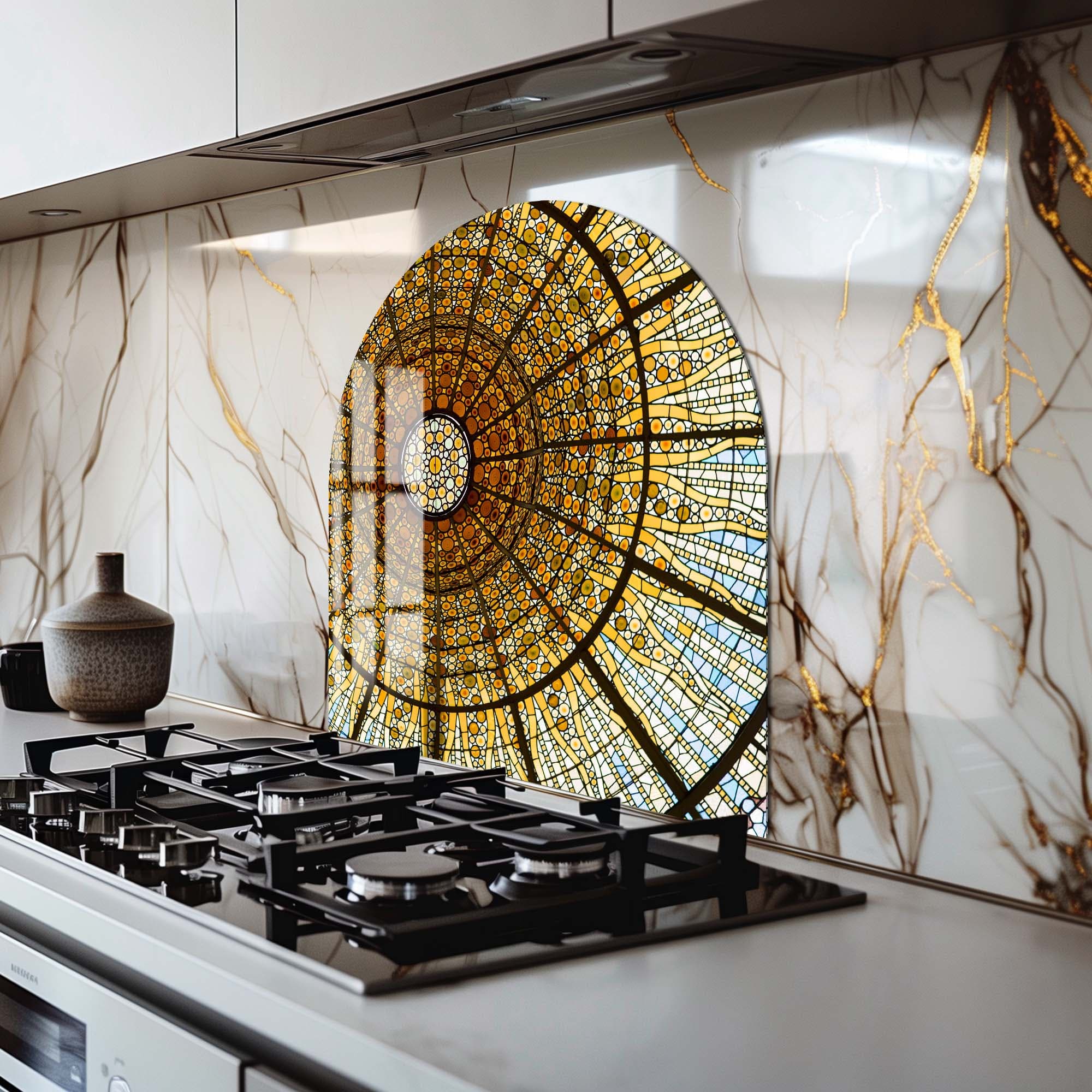 Artronauts Glass Print Golden Dome - Glass Splashback