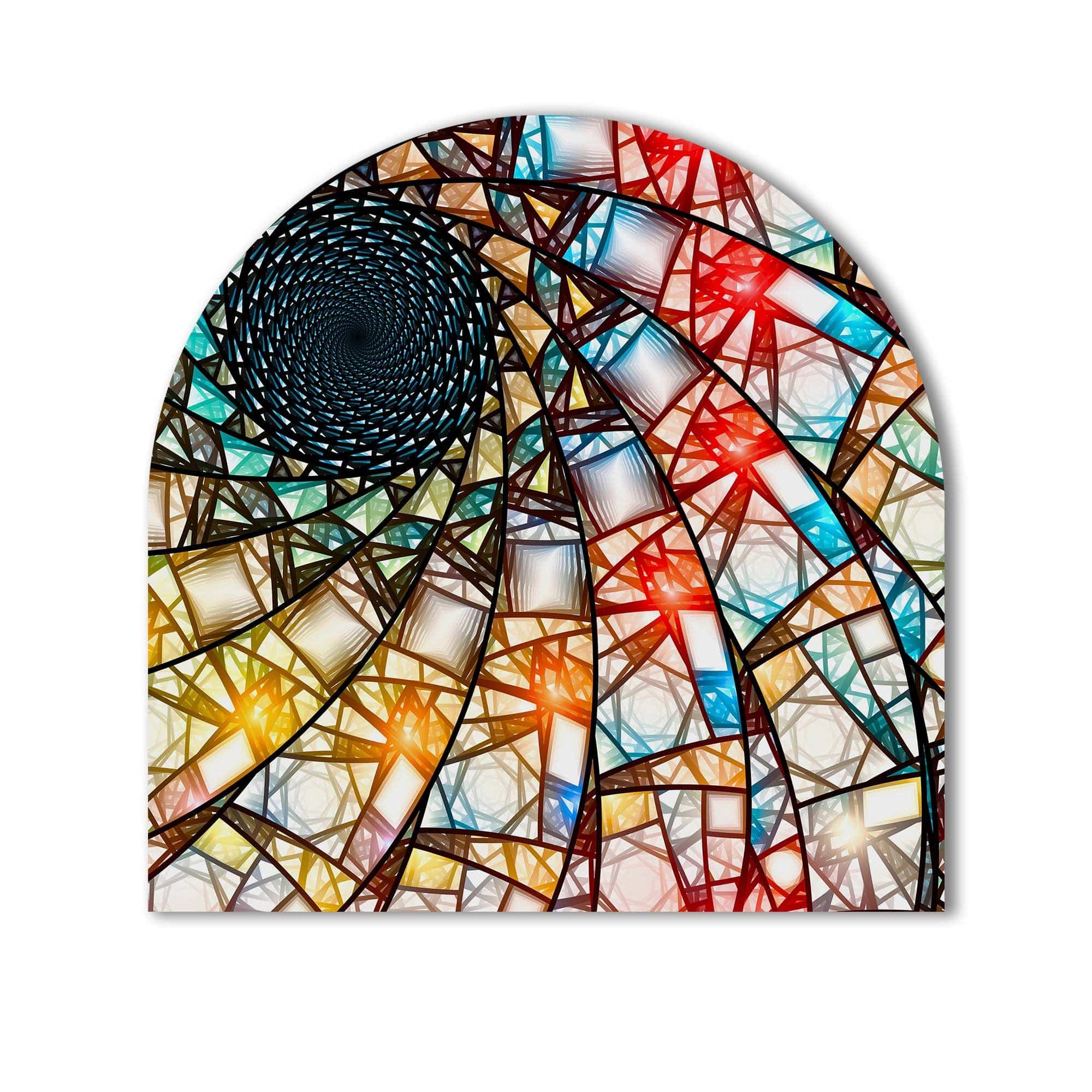 Artronauts Glass Print Spiral Stained - Glass Splashback