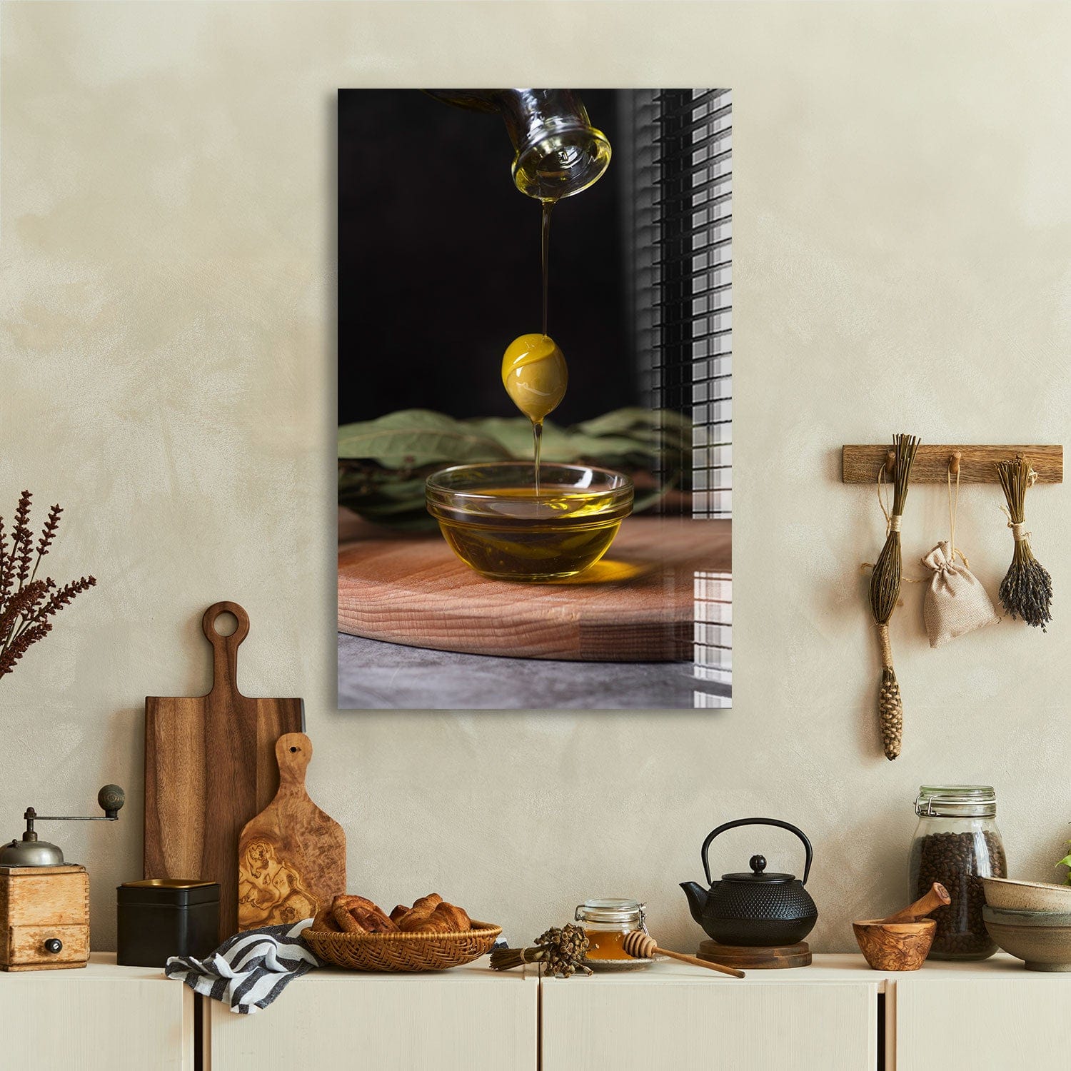 Artronauts Glass Print Olive & Olive Oil