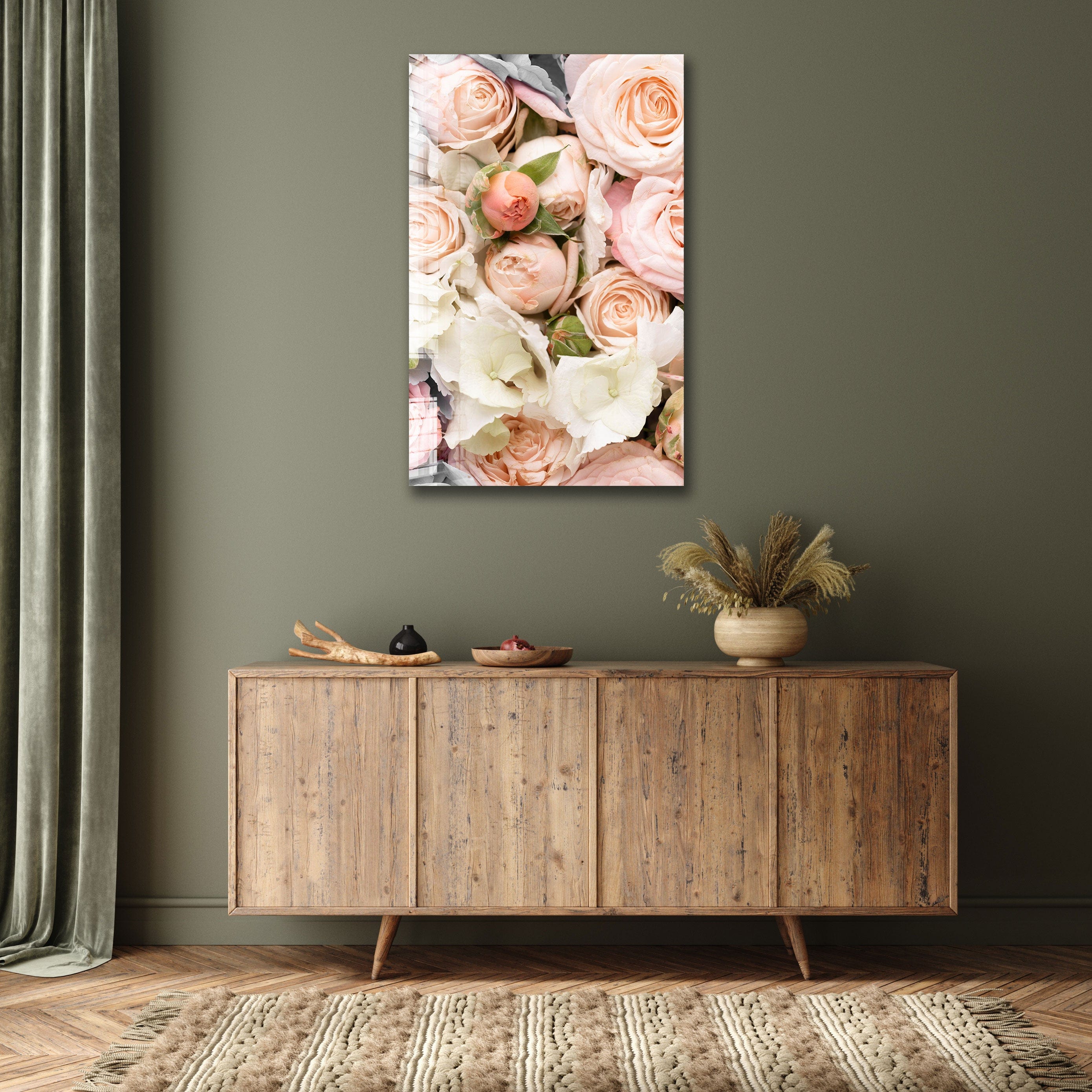 Artronauts Glass Print Roses Bouquet