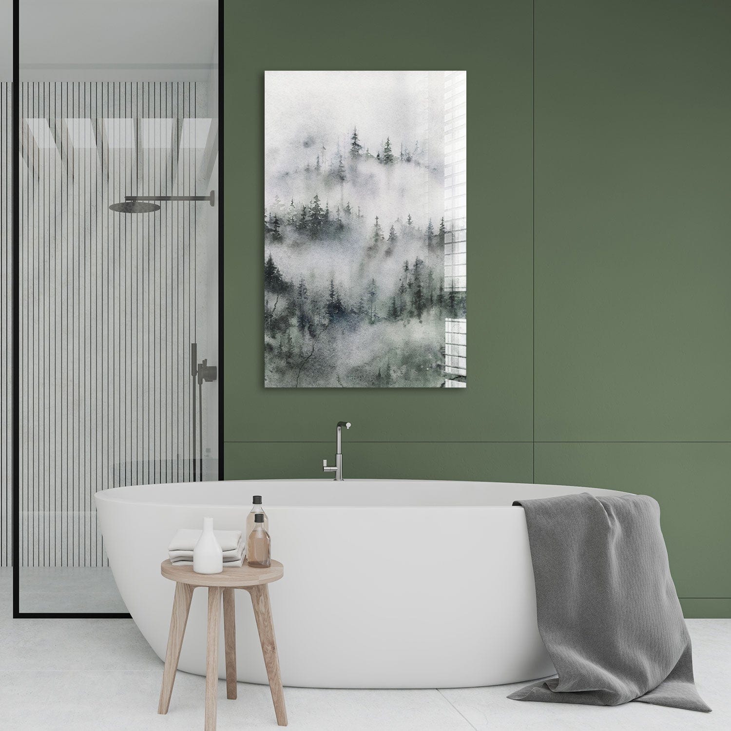 Artronauts Glass Print Forest Painting