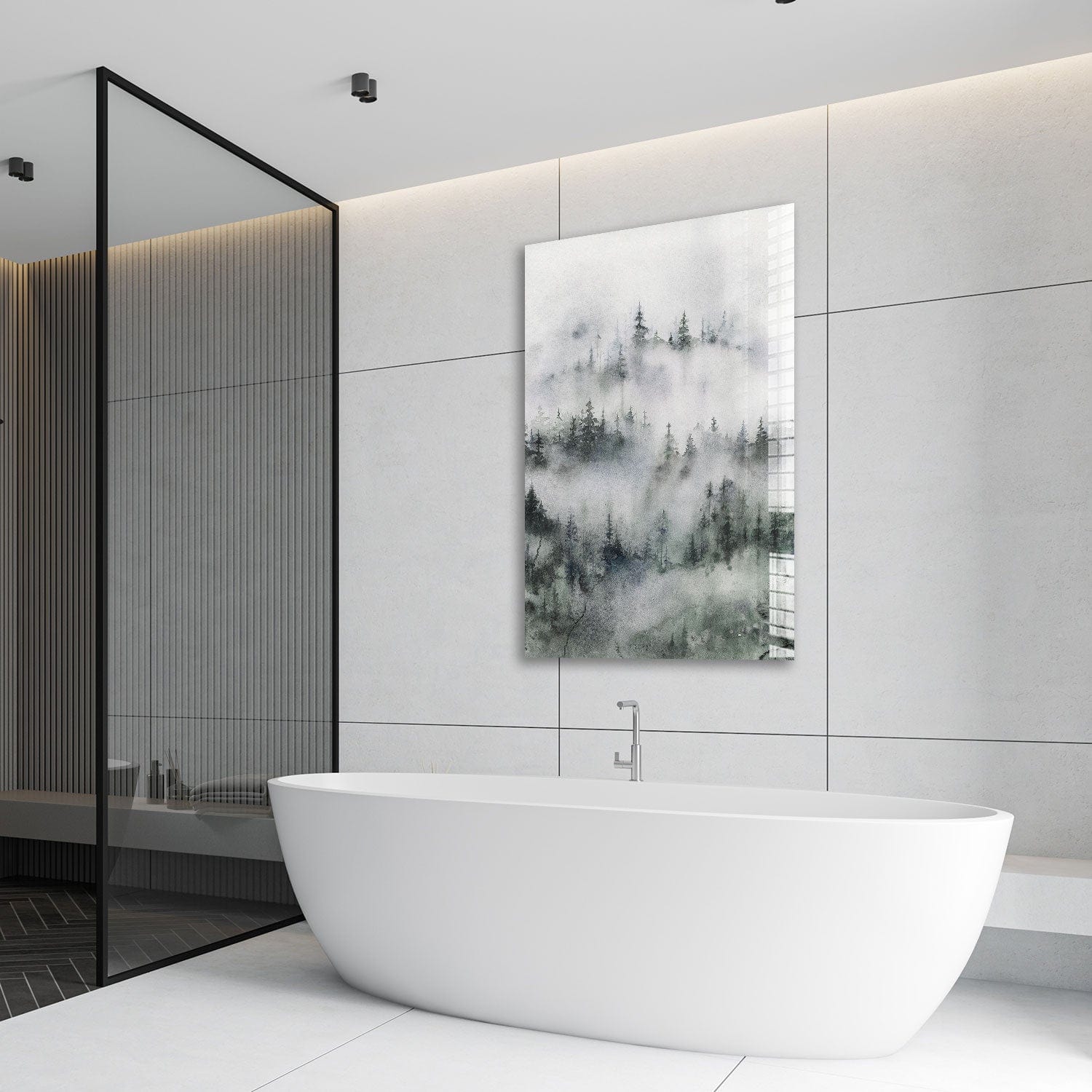 Artronauts Glass Print Forest Painting