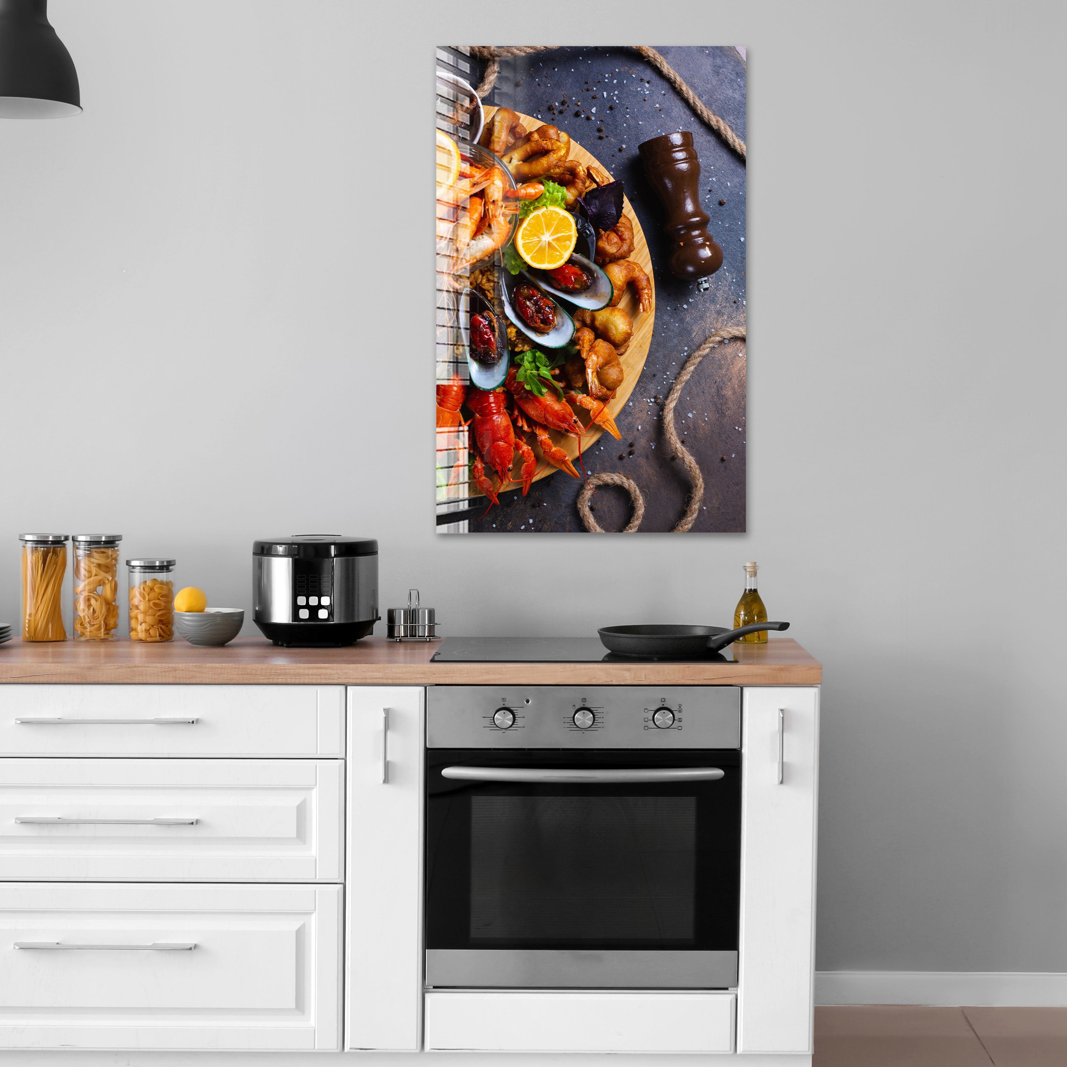 Artronauts Glass Print Sea Foods