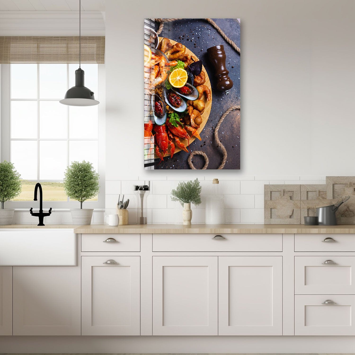 Artronauts Glass Print Sea Foods