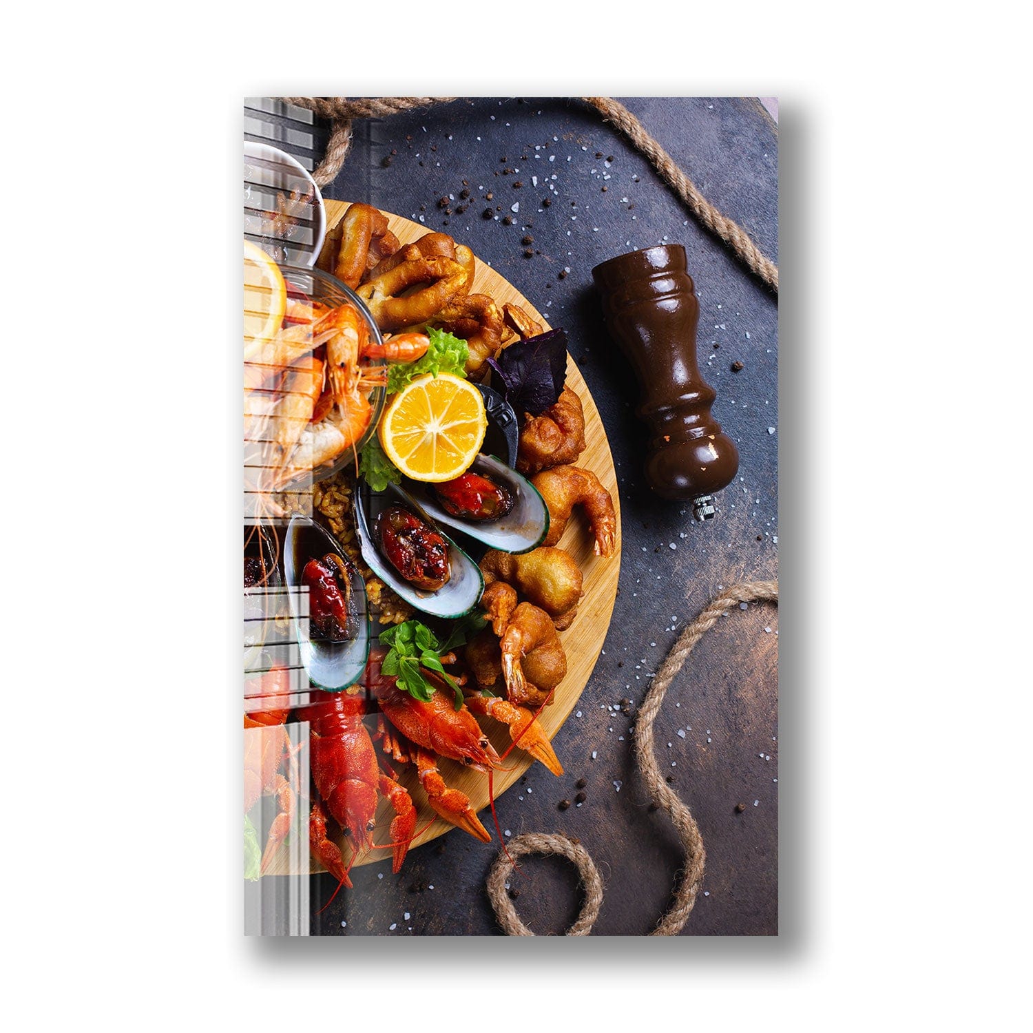 Artronauts Glass Print Sea Foods