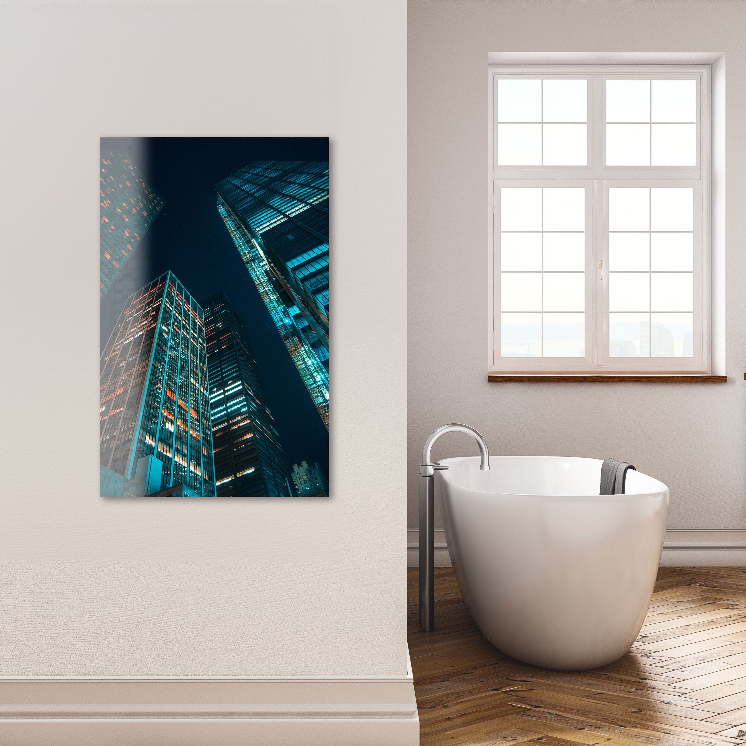 Artronauts Glass Print City Lights