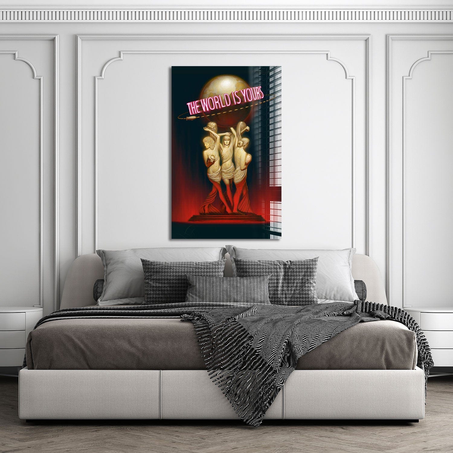 Artronauts Glass Print The World Is Yours - Scarface