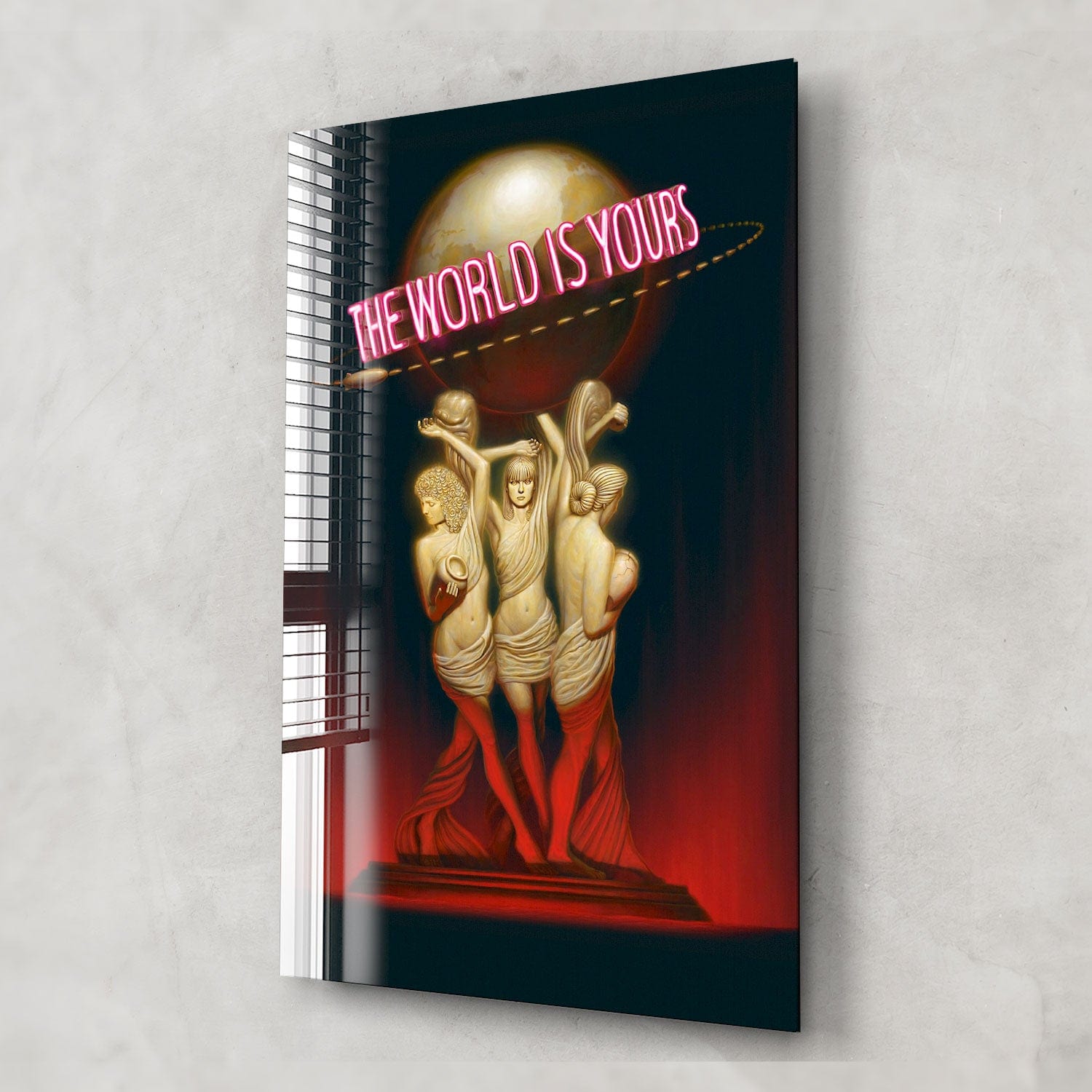 Artronauts Glass Print The World Is Yours - Scarface