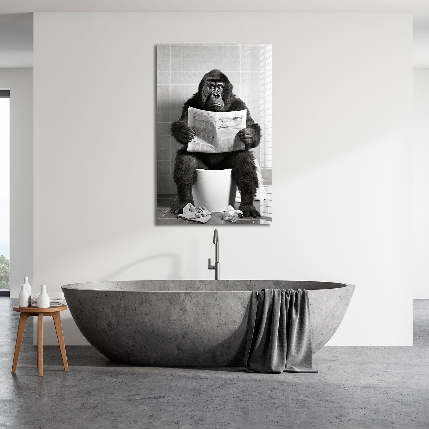 Artronauts Glass Print Toilet Animal Gorilla