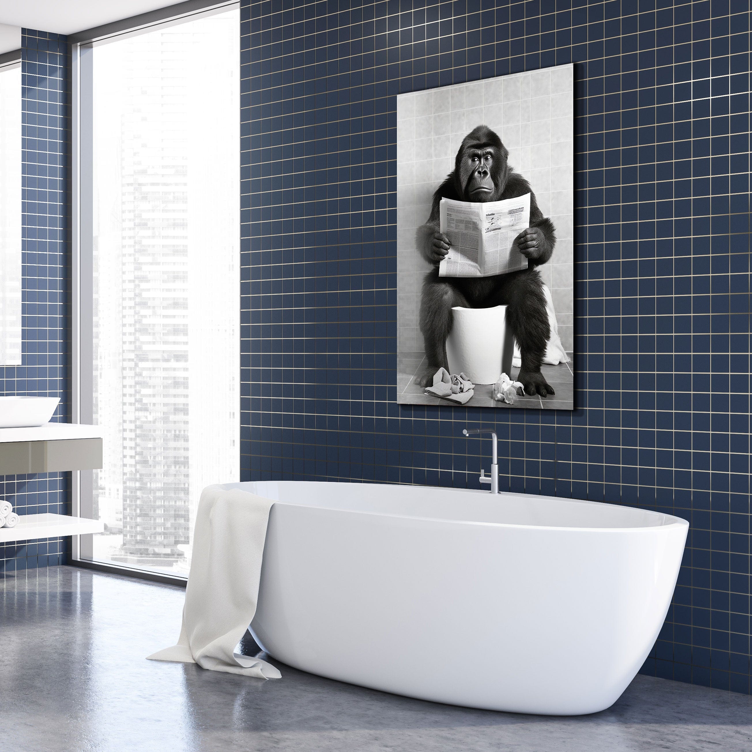 Artronauts Glass Print Toilet Animal Gorilla