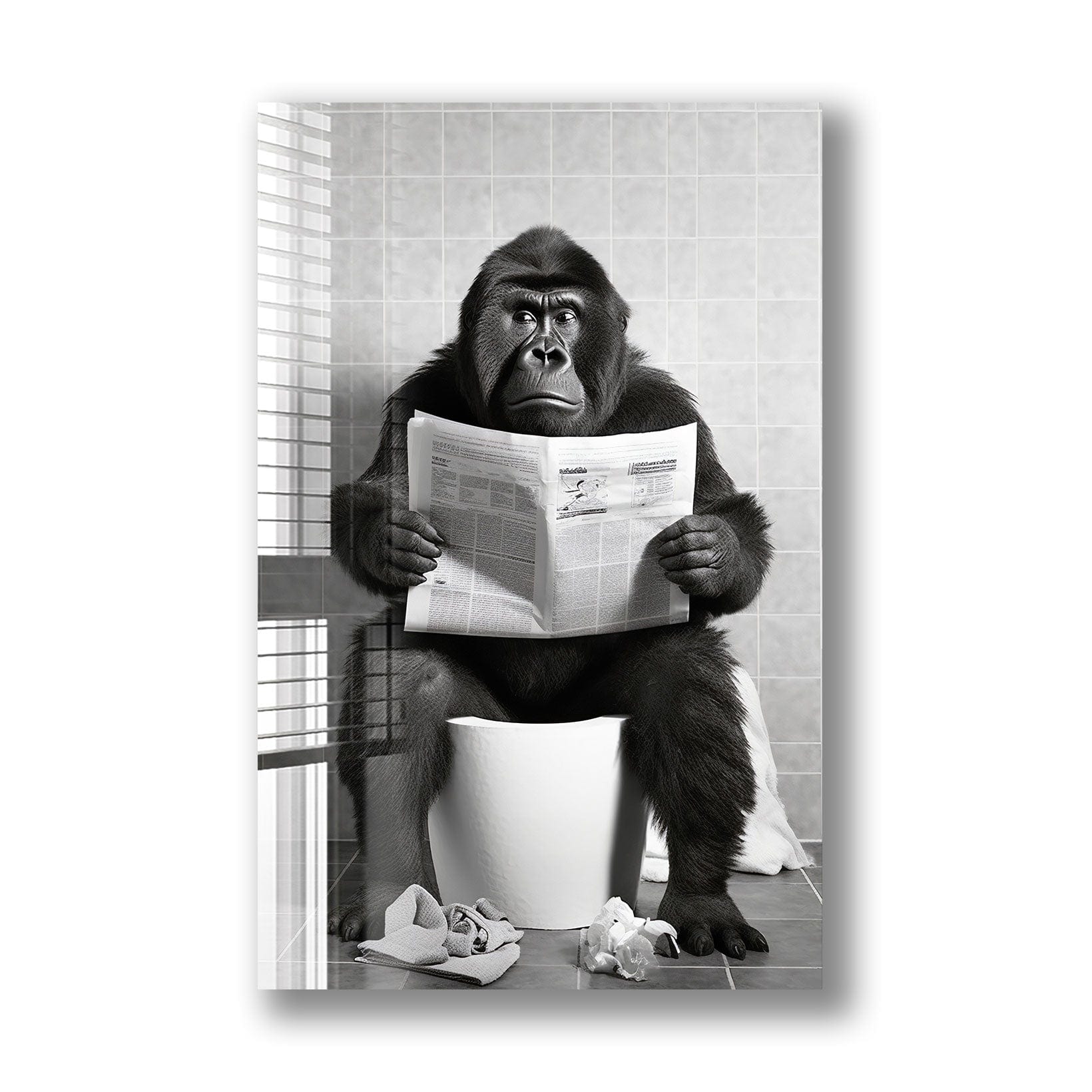 Artronauts Glass Print Toilet Animal Gorilla