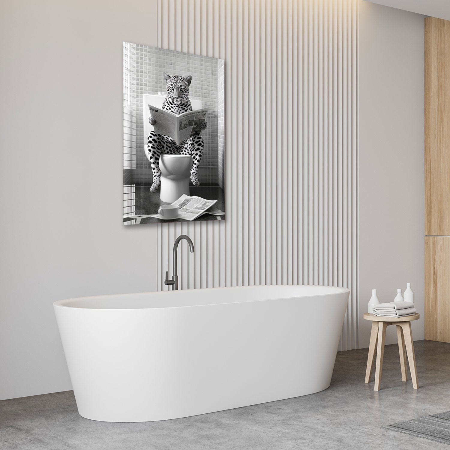 Artronauts Glass Print Toilet Animal Leopard