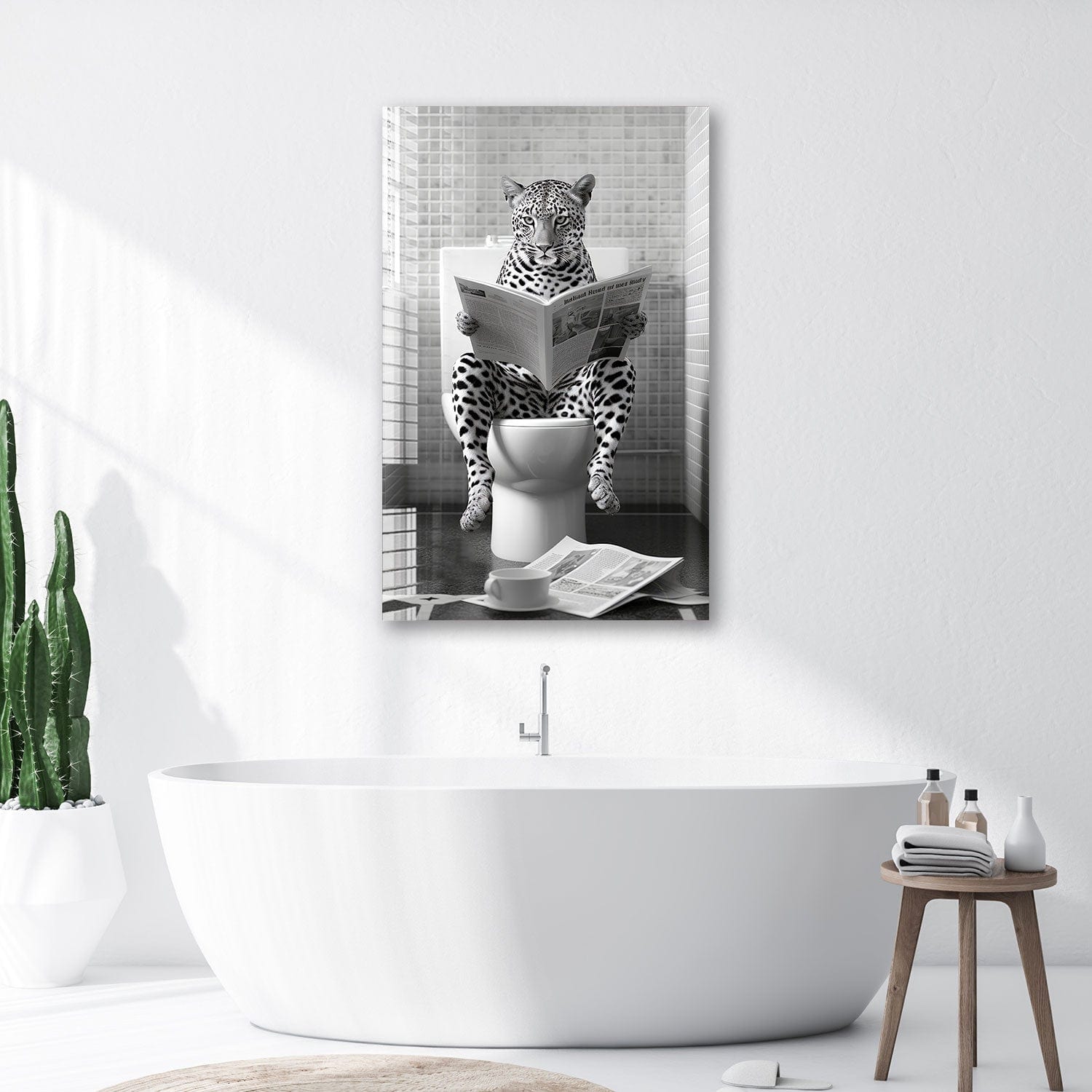 Artronauts Glass Print Toilet Animal Leopard