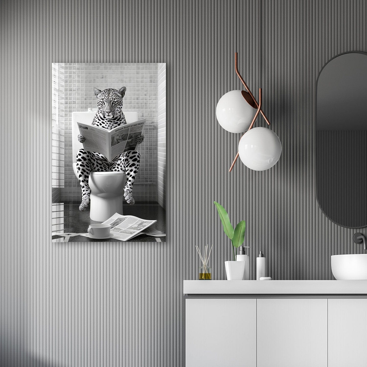 Artronauts Glass Print Toilet Animal Leopard