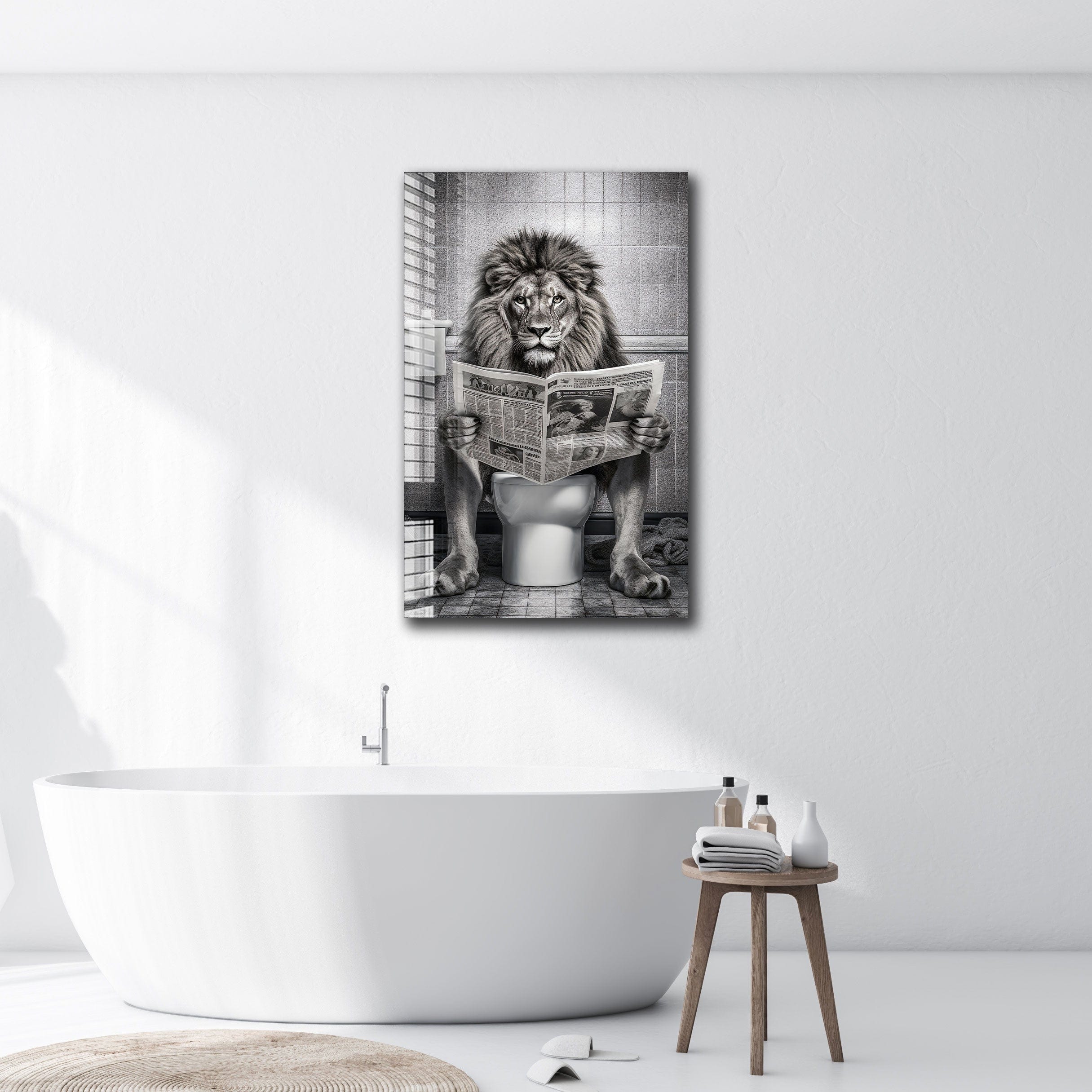 Artronauts Glass Print Toilet Animal Lion