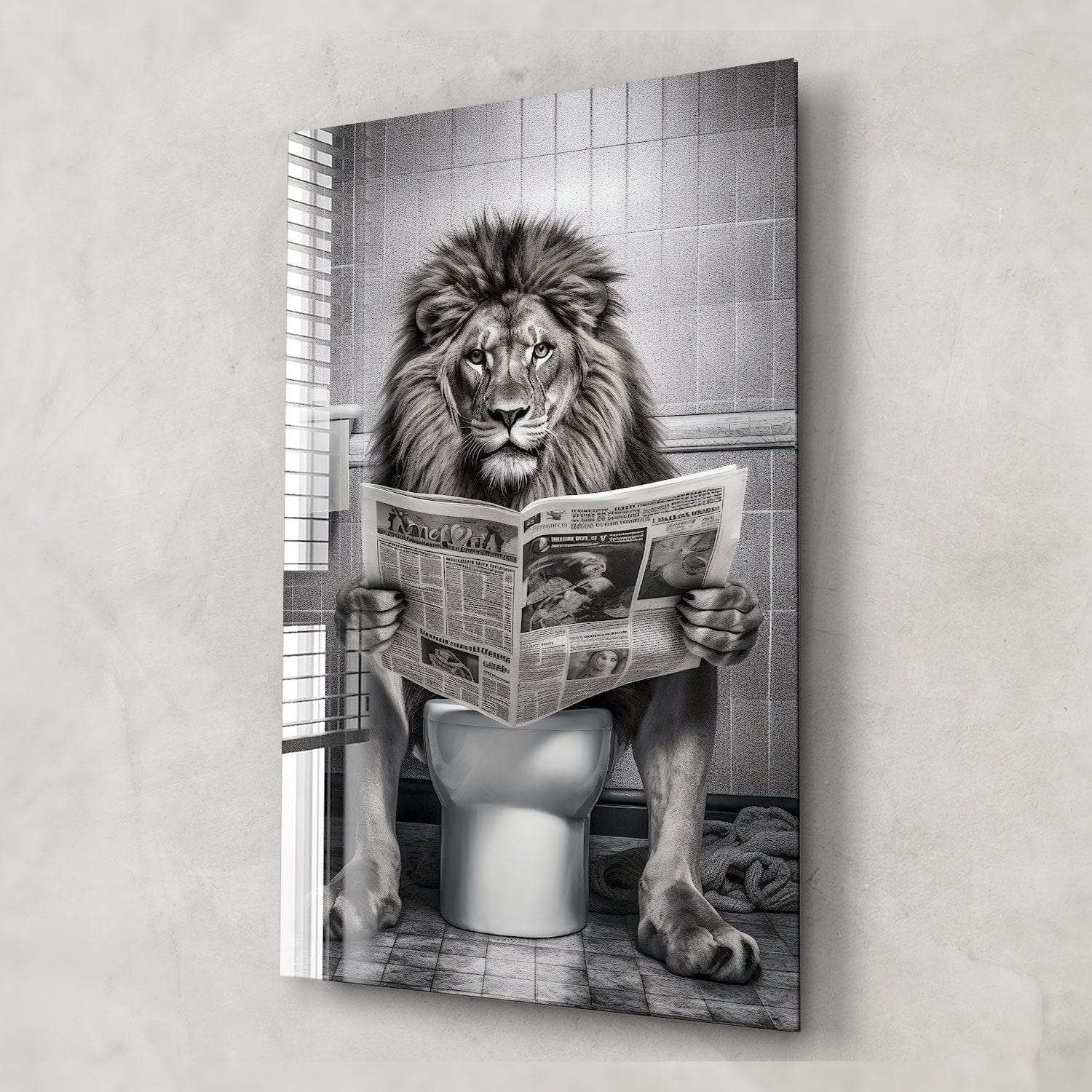 Artronauts Glass Print Toilet Animal Lion