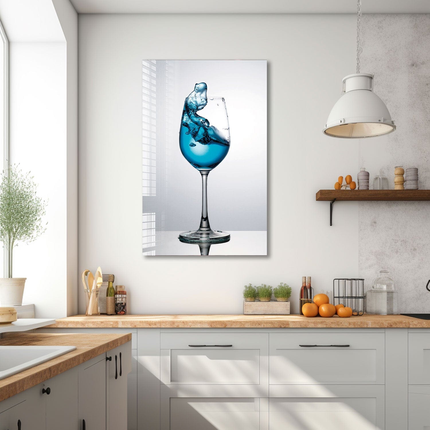Artronauts Glass Print Blue Cocktail