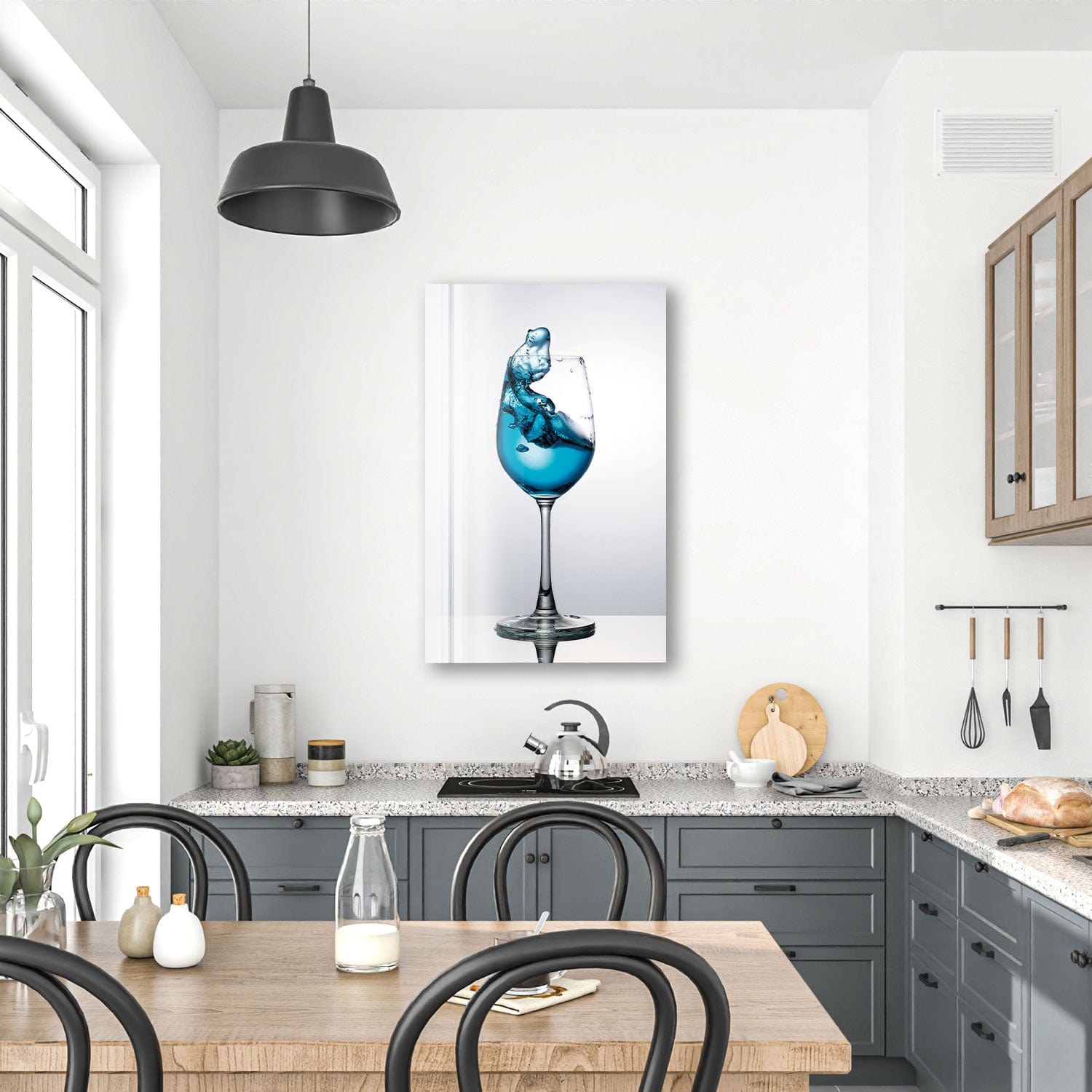 Artronauts Glass Print Blue Cocktail