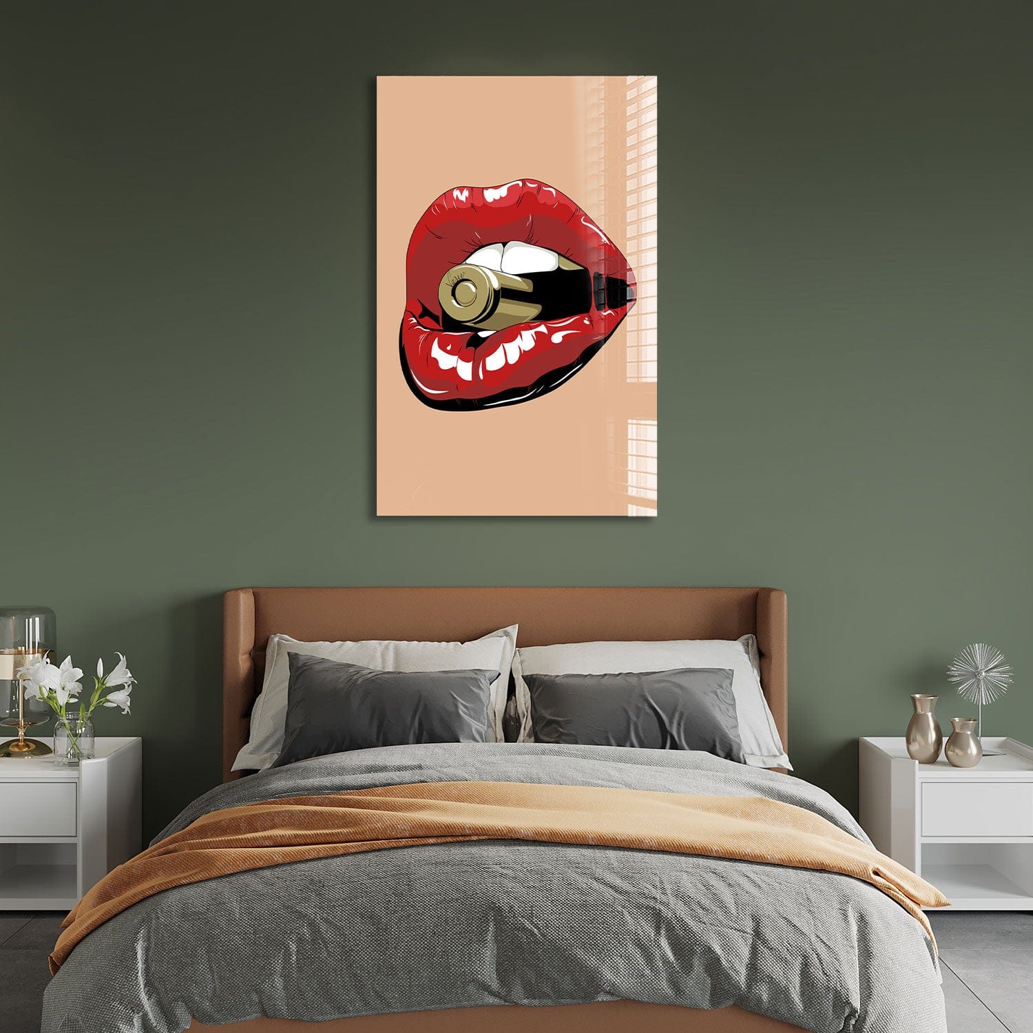 Artronauts Glass Print Hold My Bullet