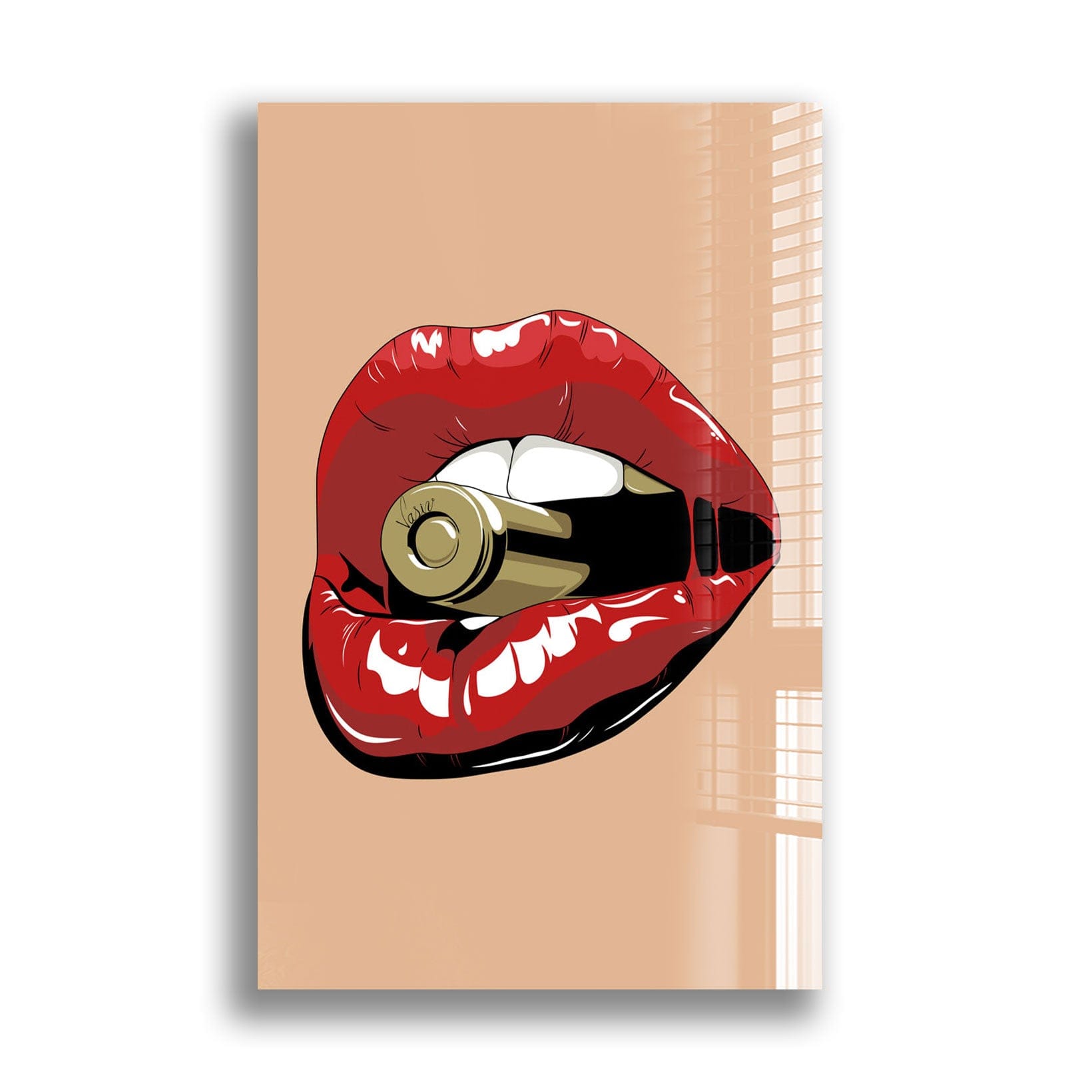 Artronauts Glass Print Hold My Bullet