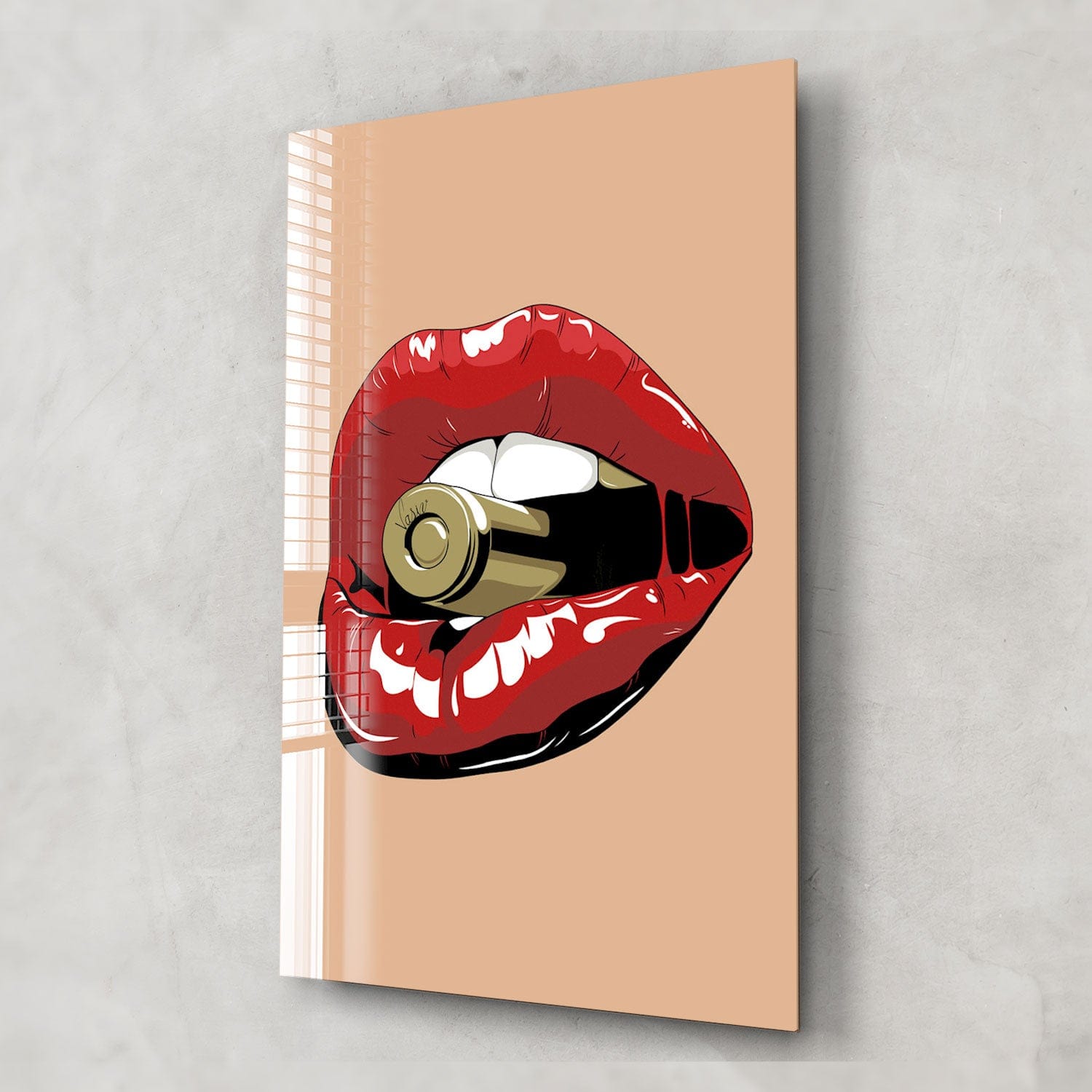 Artronauts Glass Print Hold My Bullet