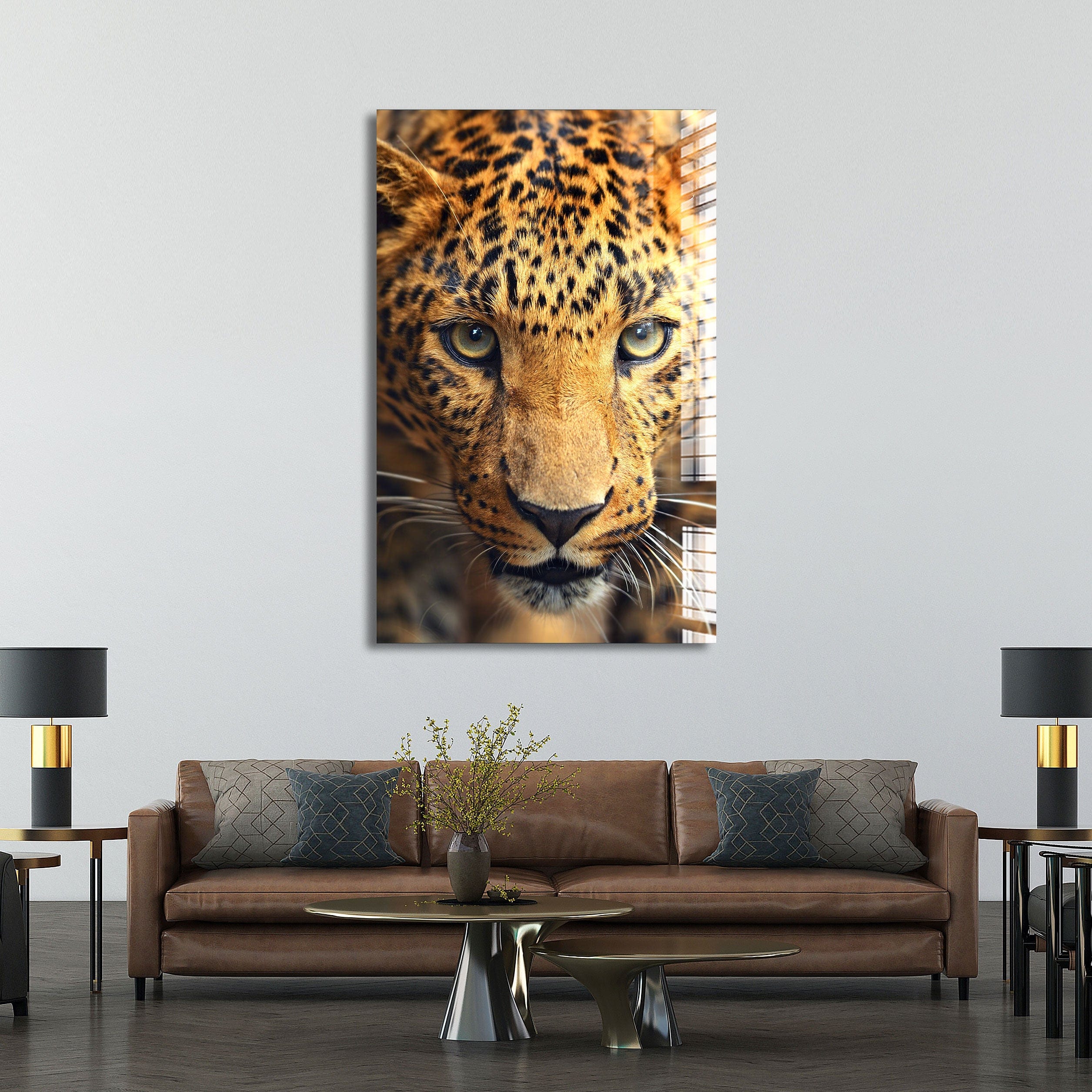 Artronauts Glass Print Hunter Leopard