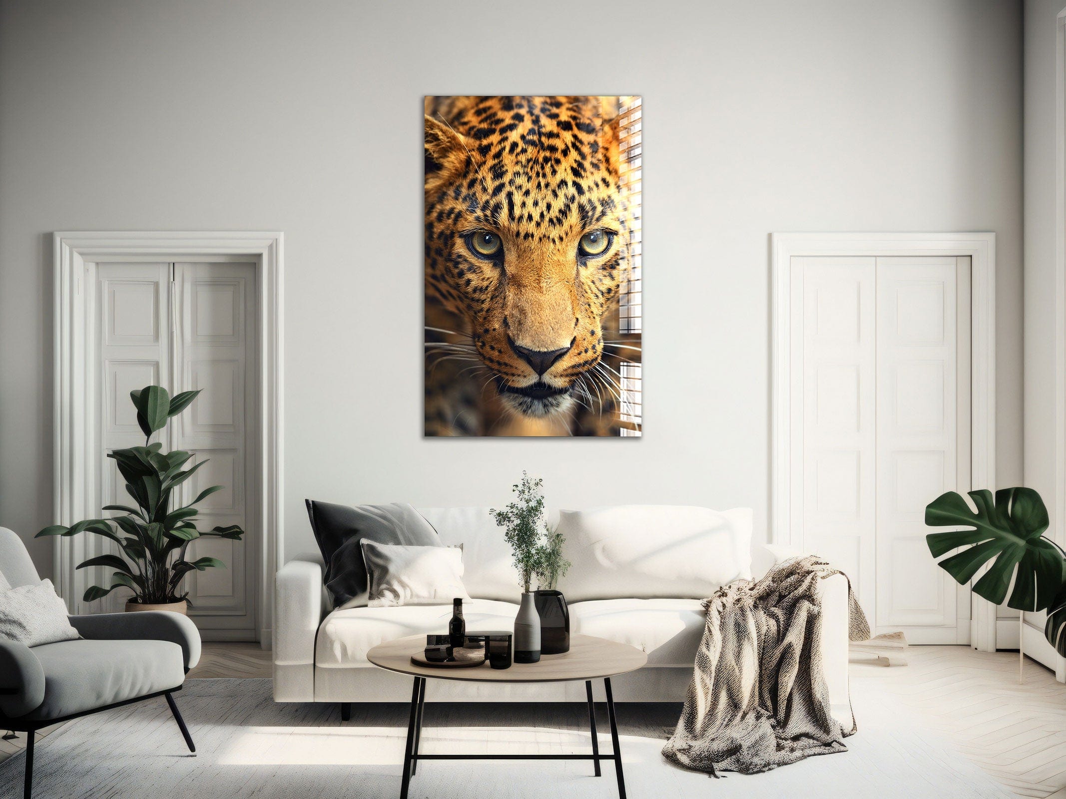 Artronauts Glass Print Hunter Leopard