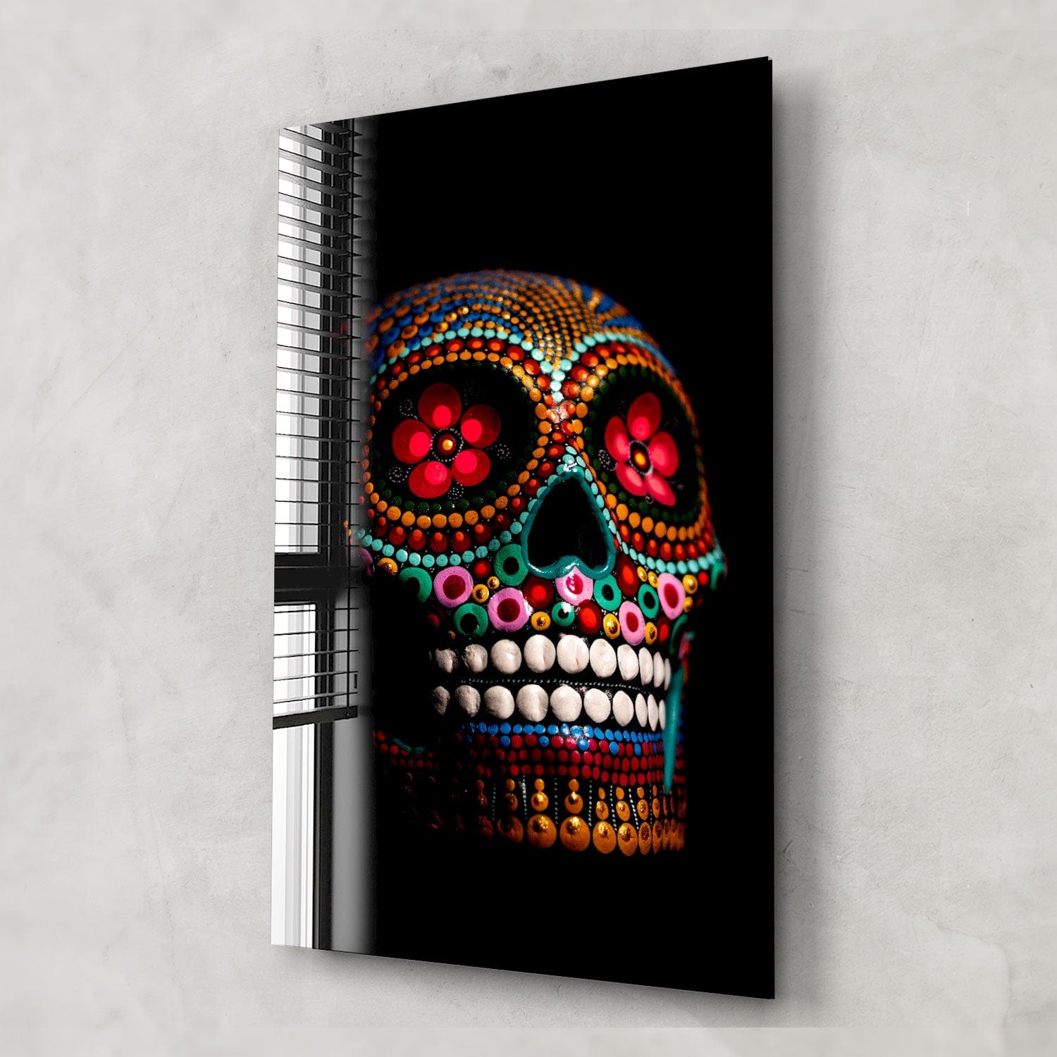 Artronauts Glass Print Calavera Sugar Skull