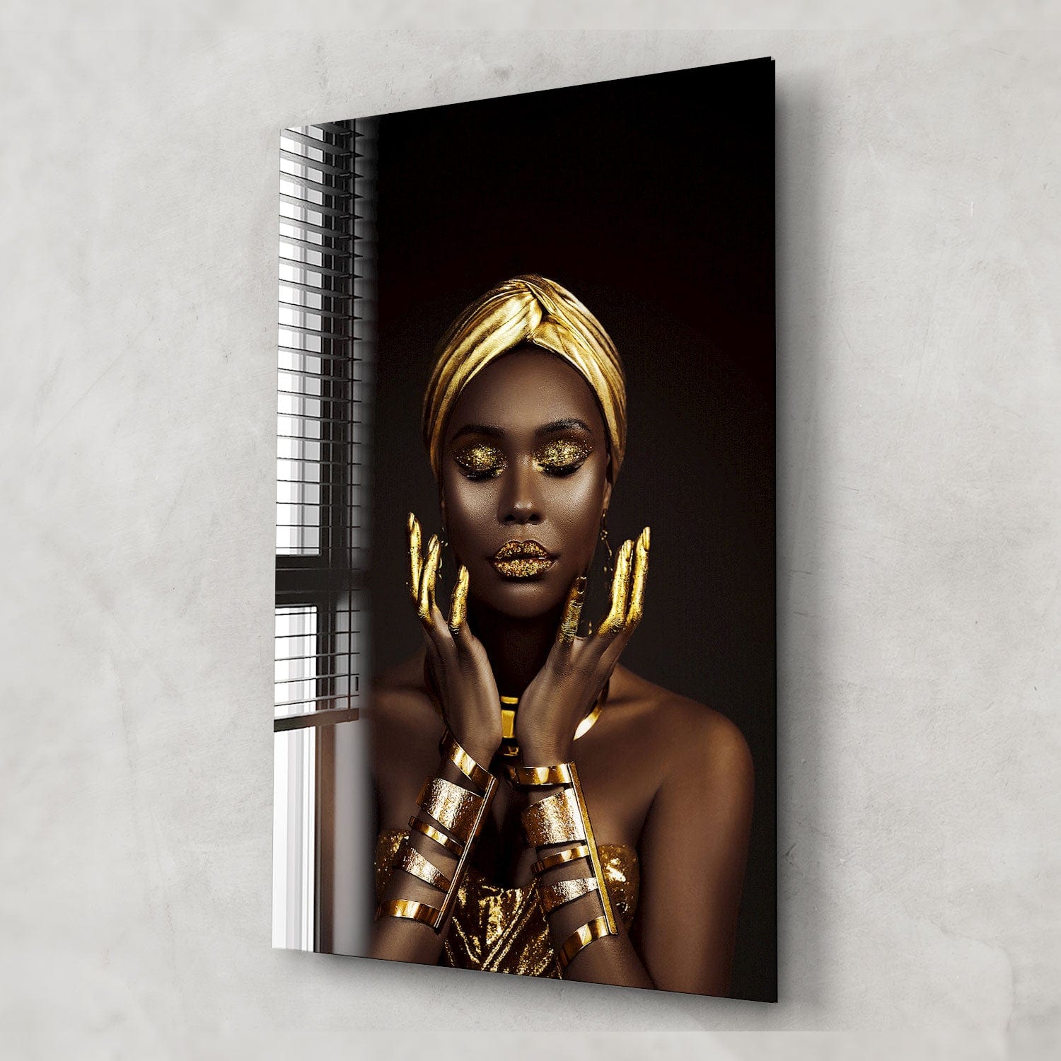 Artronauts Glass Print Golden Girl