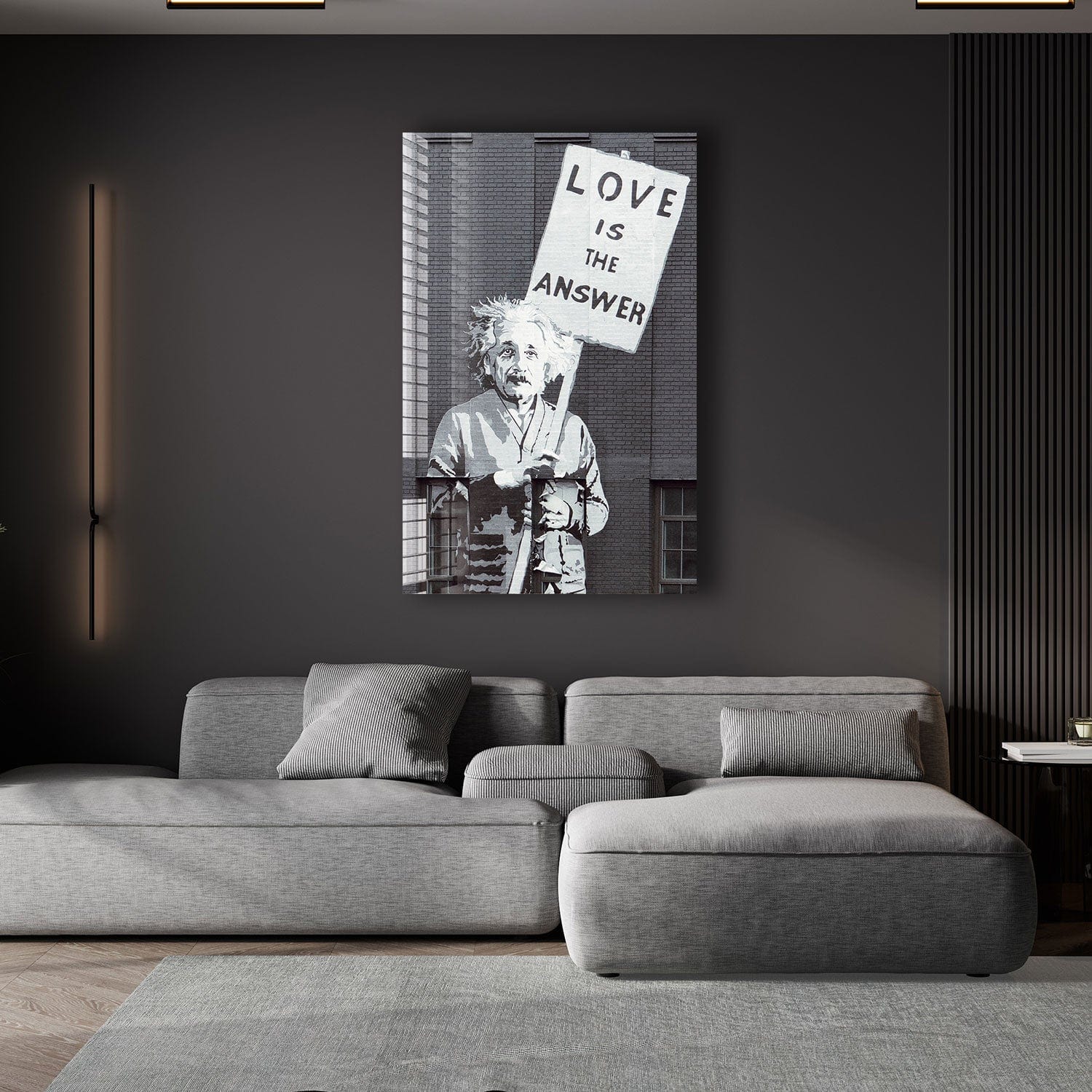 Artronauts Glass Print Love is The Answer - Banksy