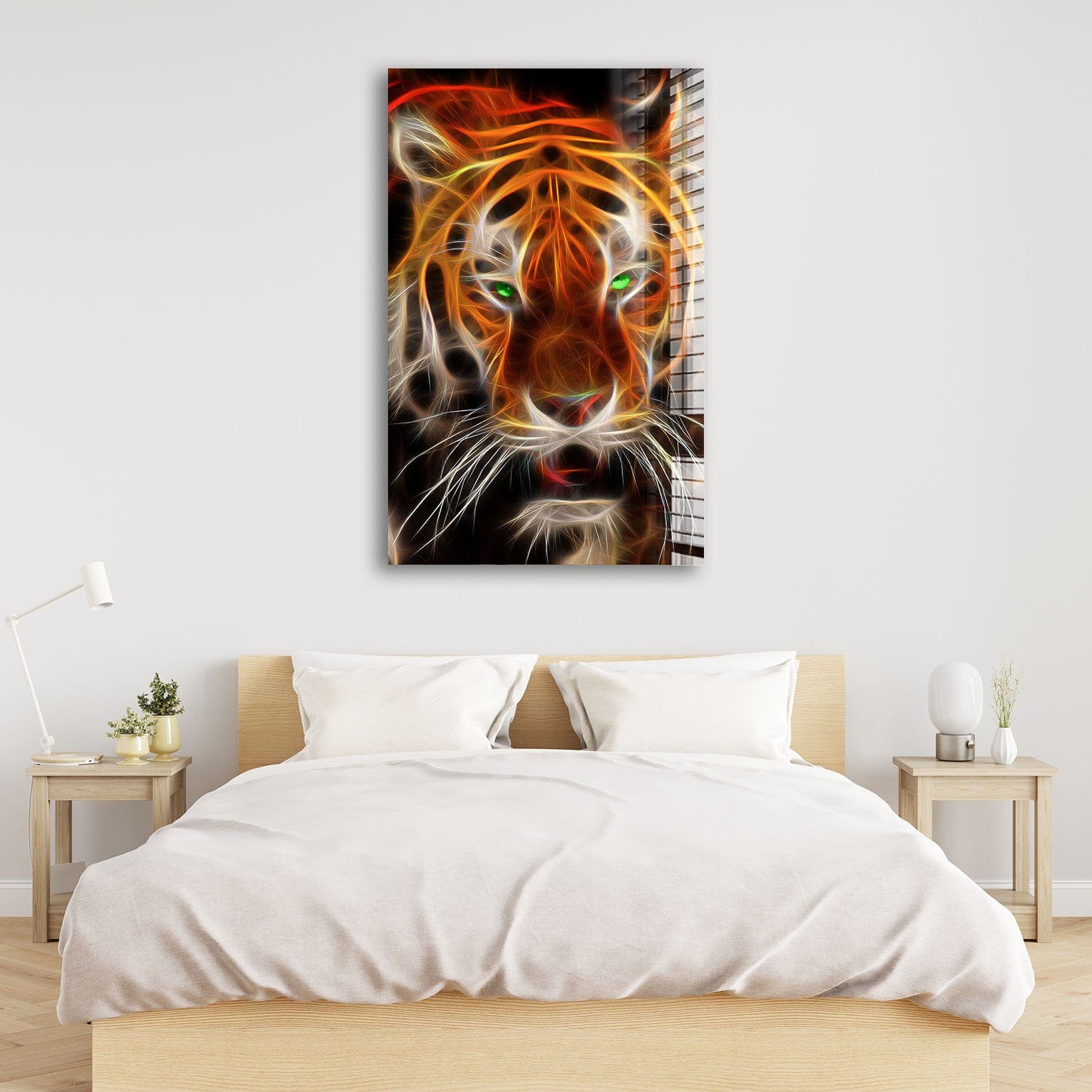 Artronauts Glass Print Lightning Tiger