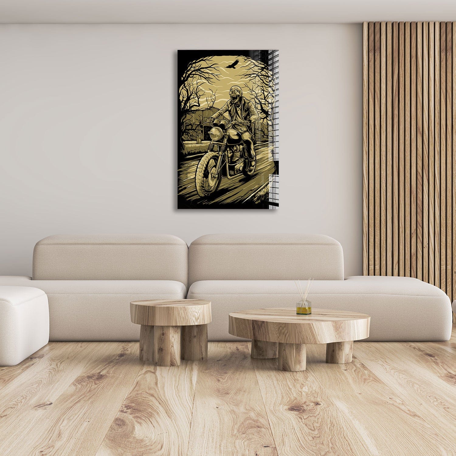 Artronauts Glass Print Skull Rider