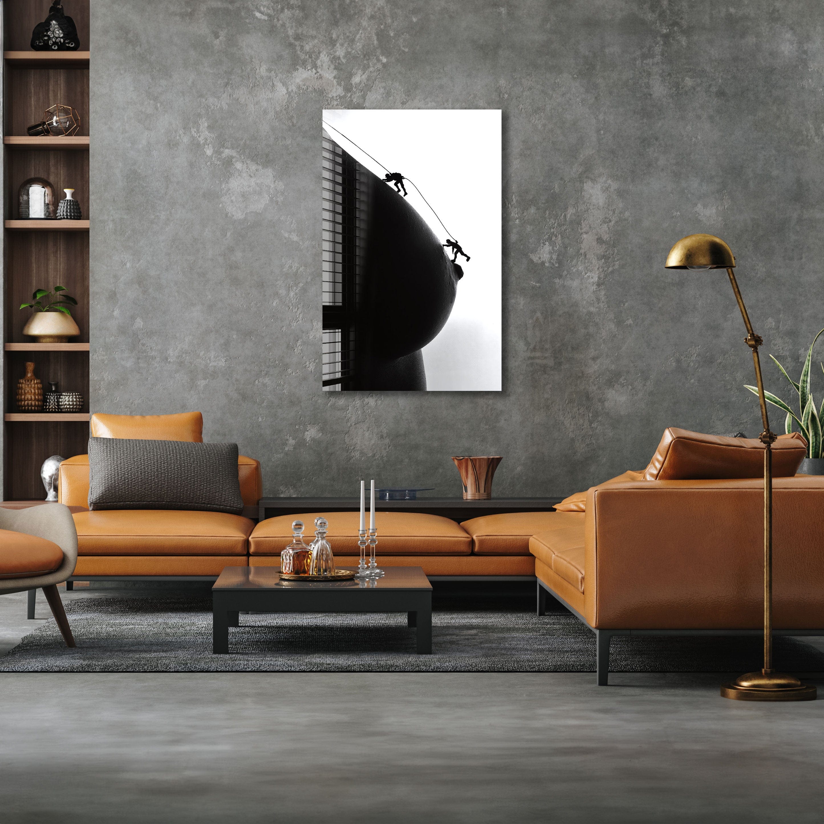 Artronauts Glass Print Climbing The Nipples II