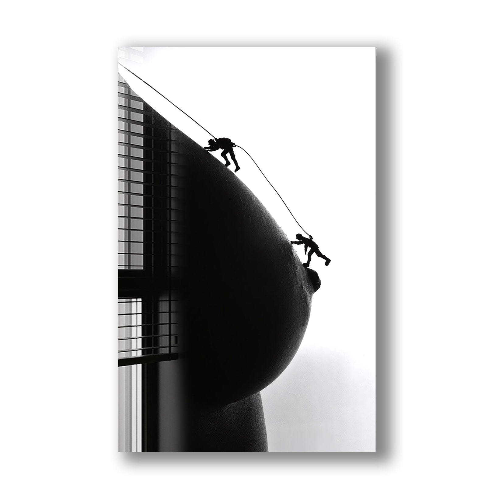 Artronauts Glass Print Climbing The Nipples II