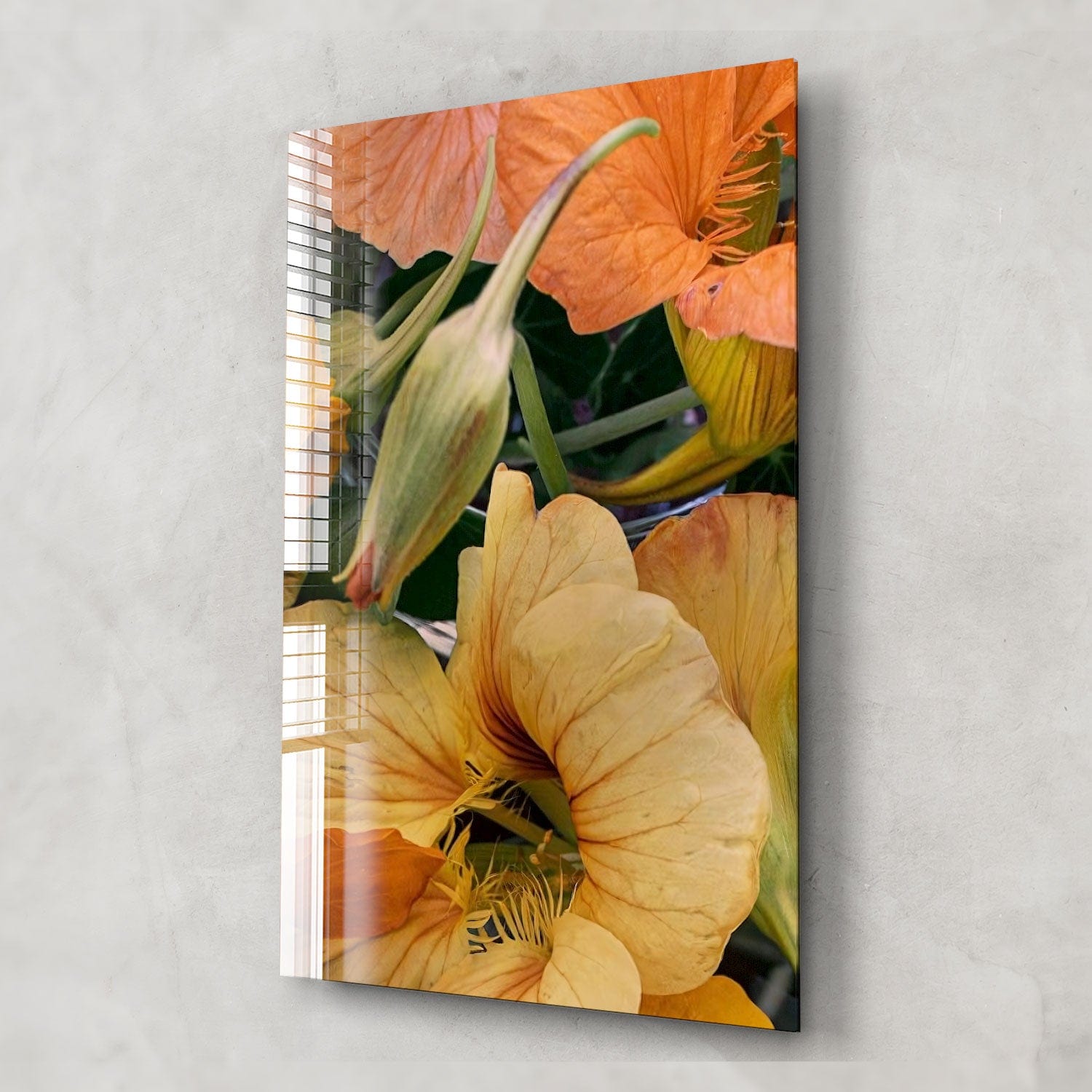 Artronauts Glass Print Courgette Flowers