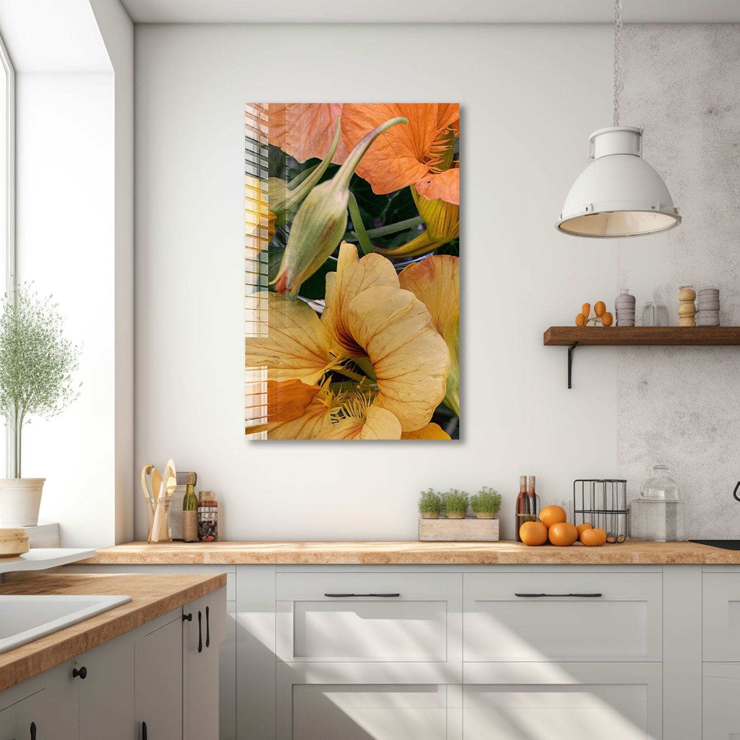 Artronauts Glass Print Courgette Flowers