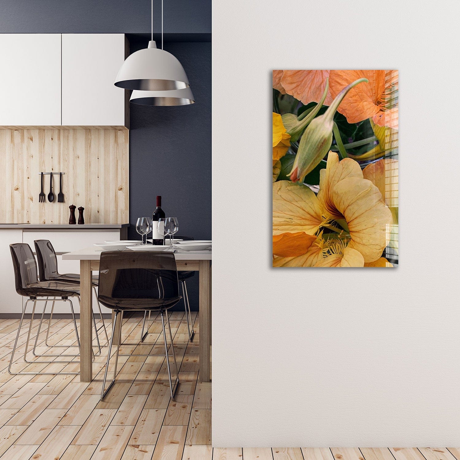 Artronauts Glass Print Courgette Flowers