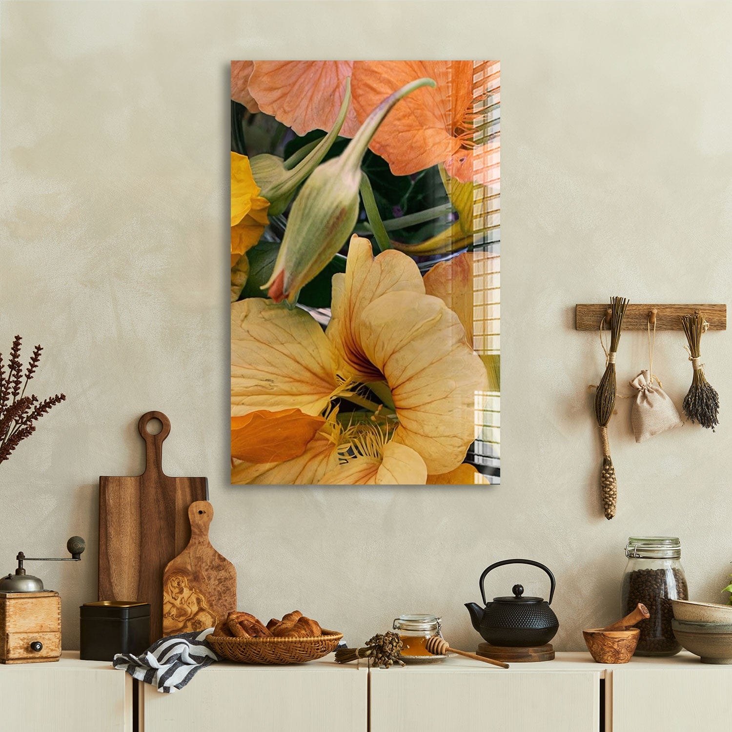 Artronauts Glass Print Courgette Flowers