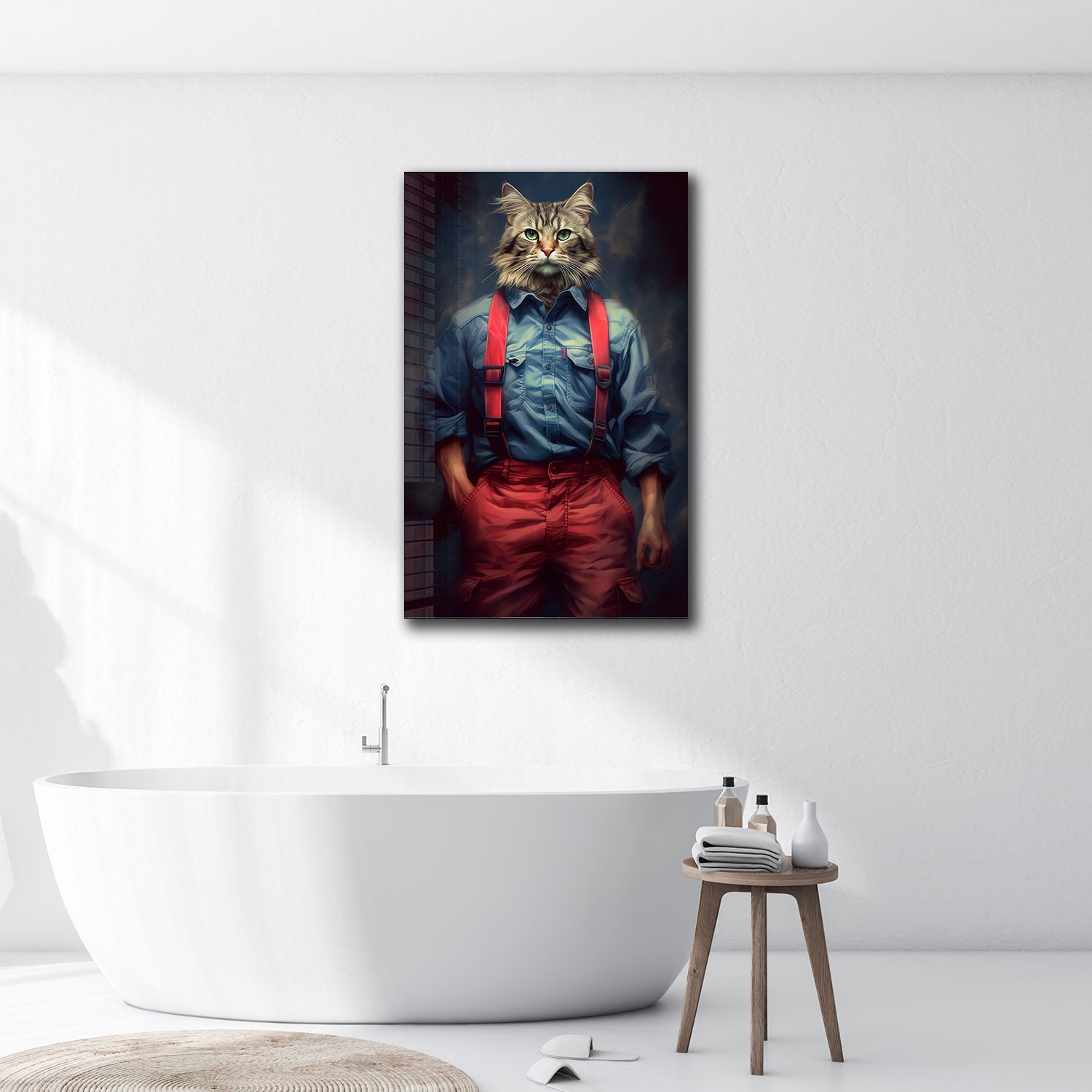 Mr. Cat - Tempered Glass Wall Art