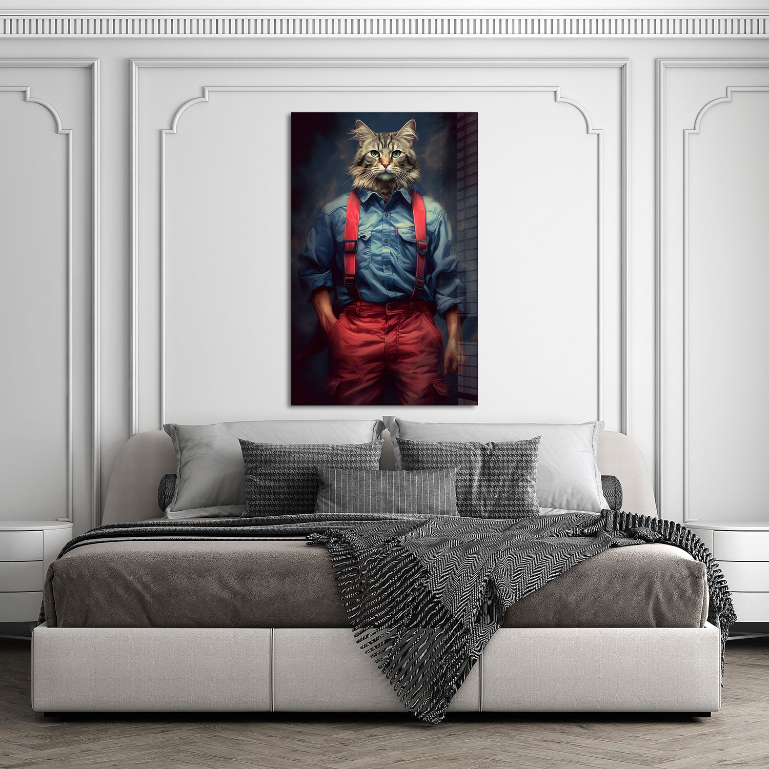 Mr. Cat - Tempered Glass Wall Art