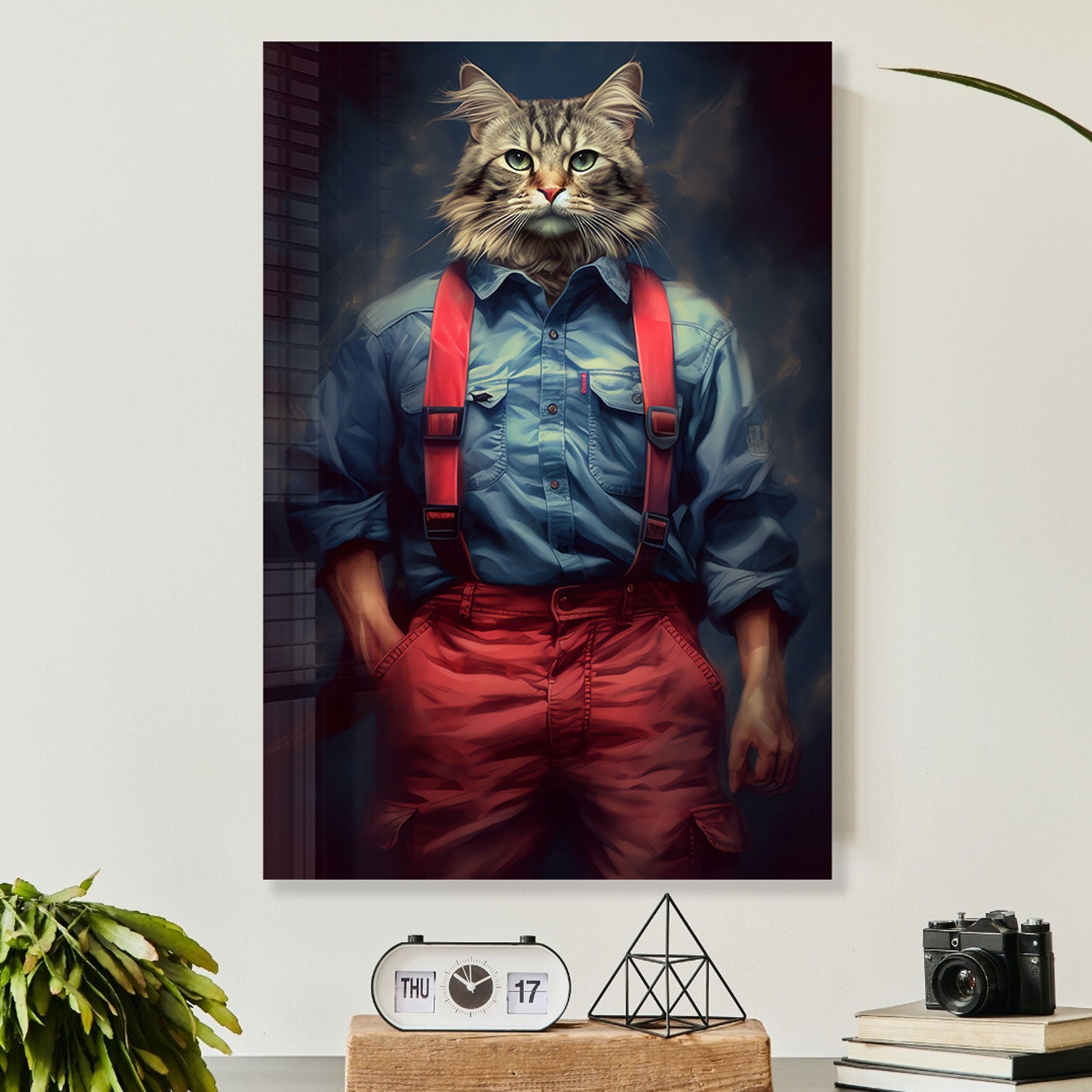 Mr. Cat - Tempered Glass Wall Art