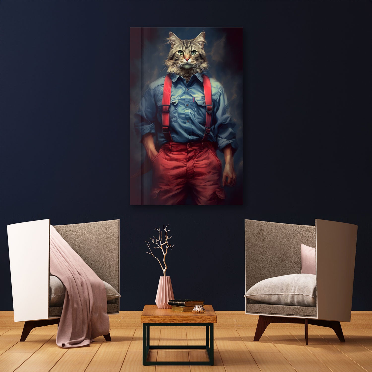 Mr. Cat - Tempered Glass Wall Art