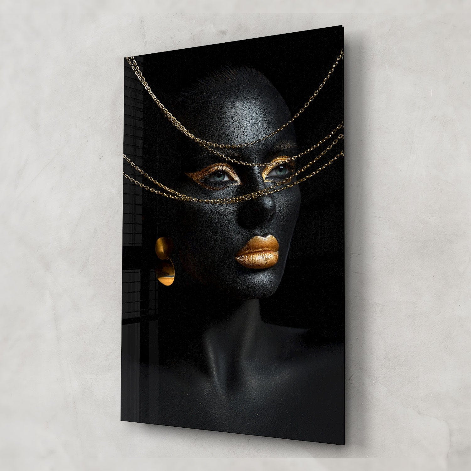 Artronauts Glass Print Golden Woman - Tempered Glass Wall Art