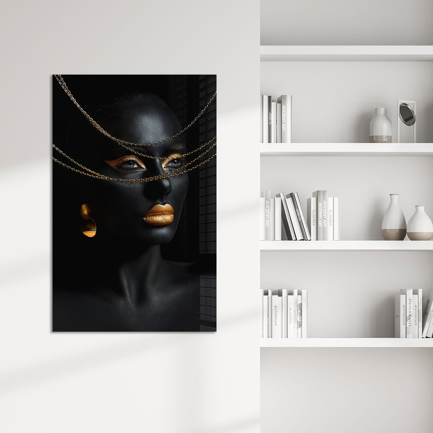 Artronauts Glass Print Golden Woman - Tempered Glass Wall Art