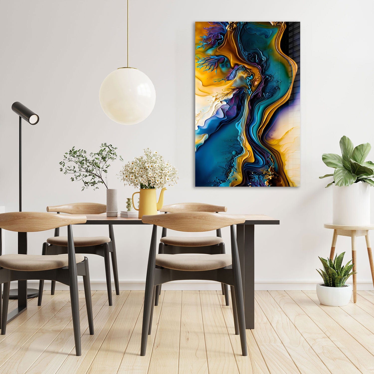 Artronauts Glass Print Abstract Veins - Tempered Glass Wall Art