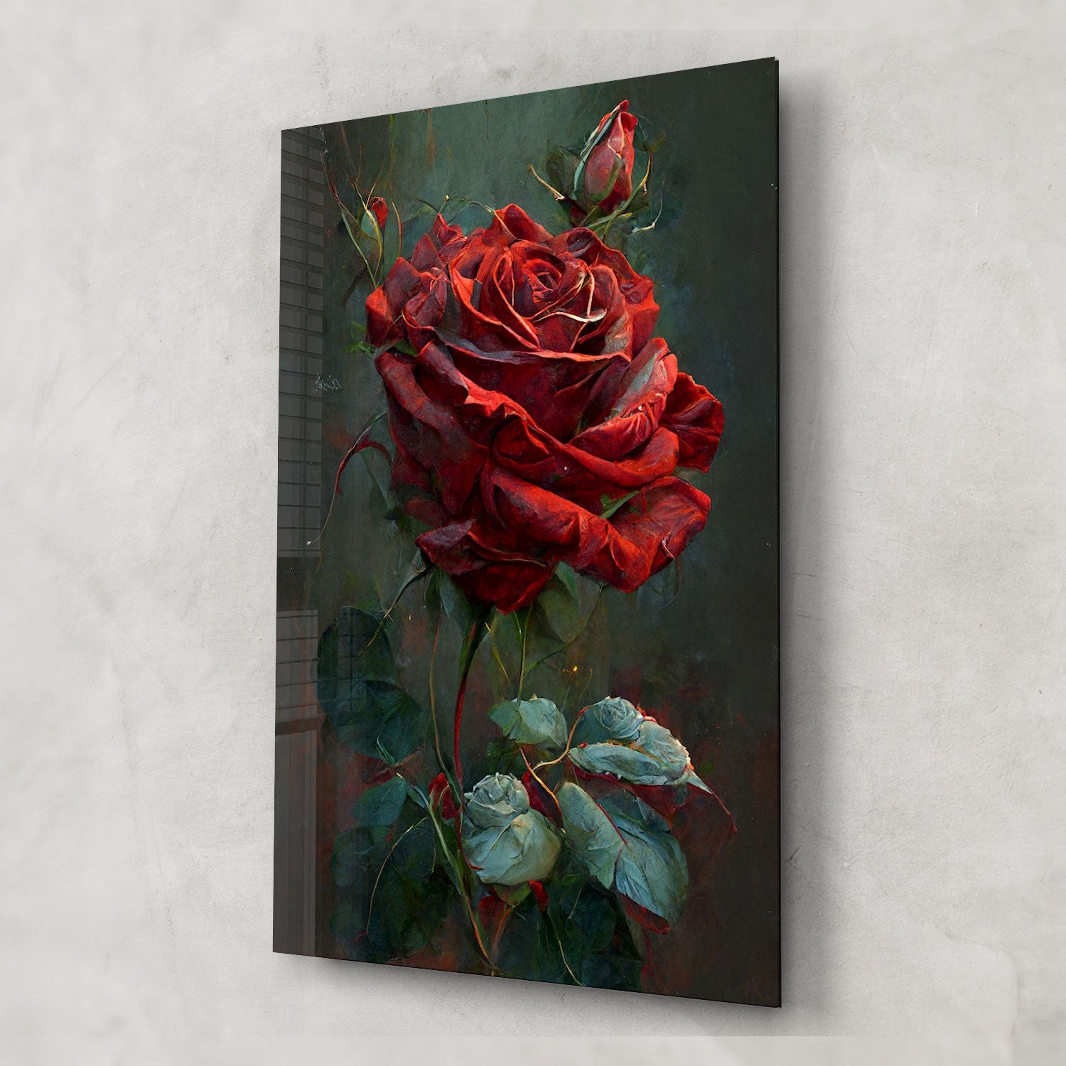 Artronauts Glass Print Vintage Rose - Tempered Glass Wall Art