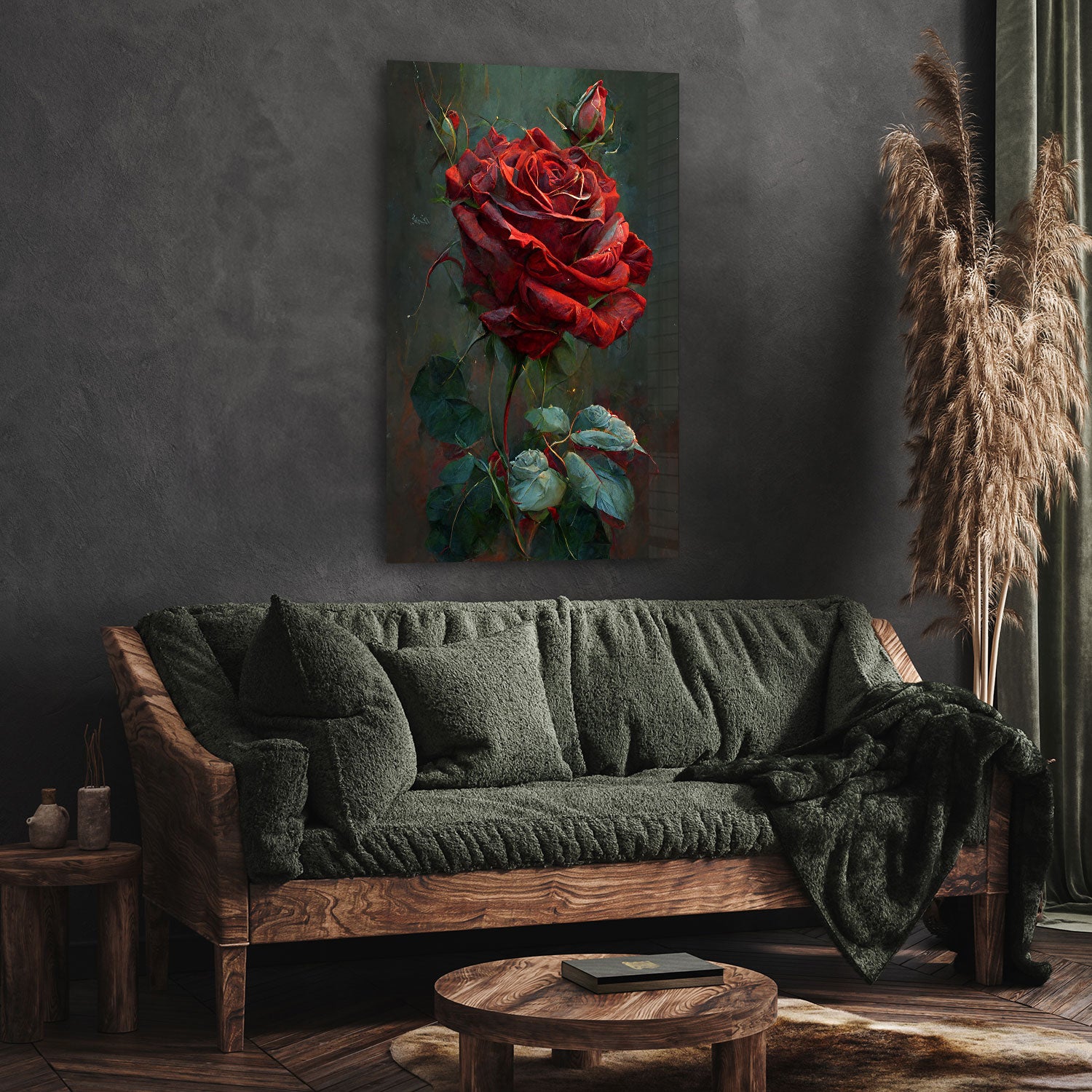 Vintage Rose - Tempered Glass Wall Art